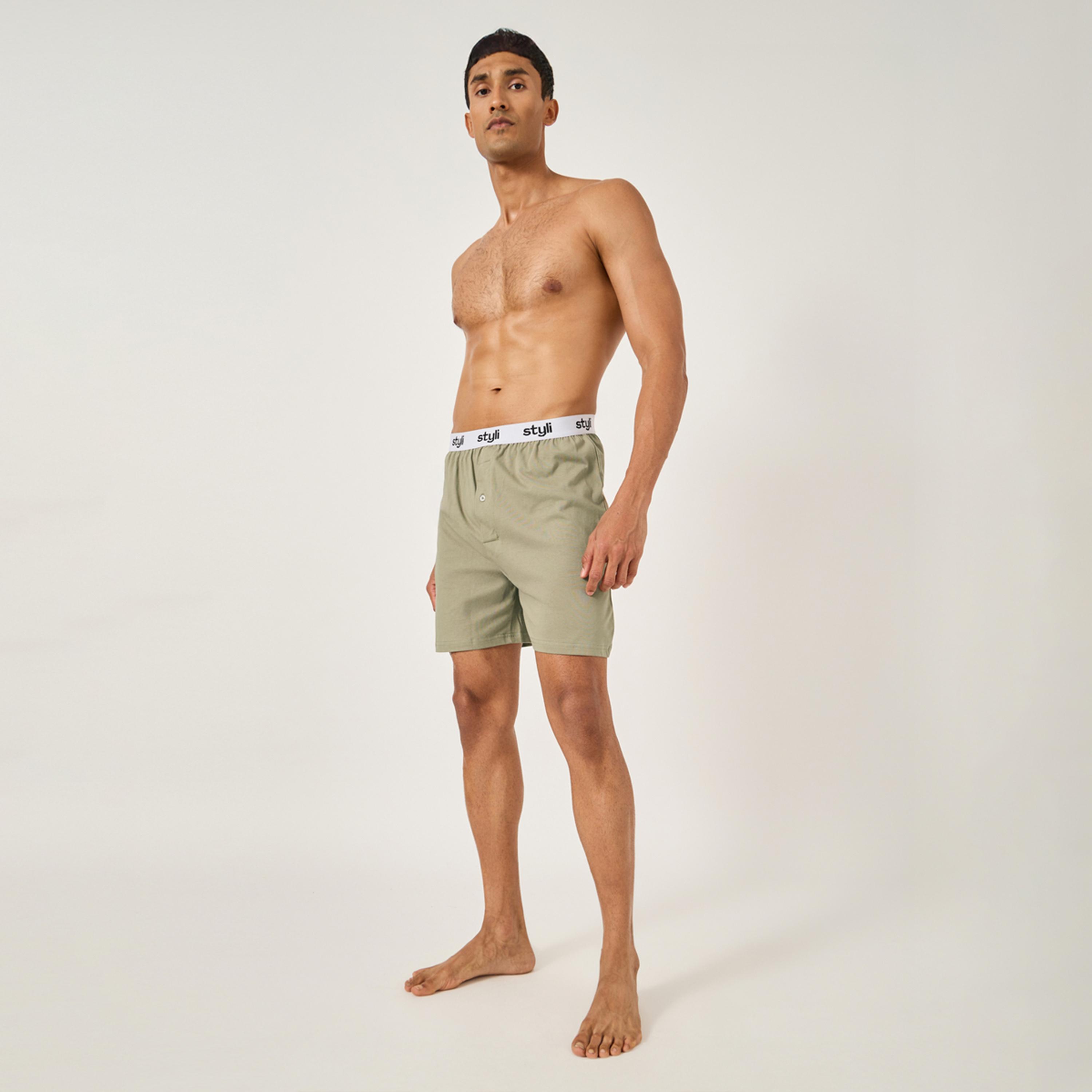 Styli Pack of 2 - Knitted Boxer With Elasticated Waistband-men-clothing-innerwear-underwear-image-3