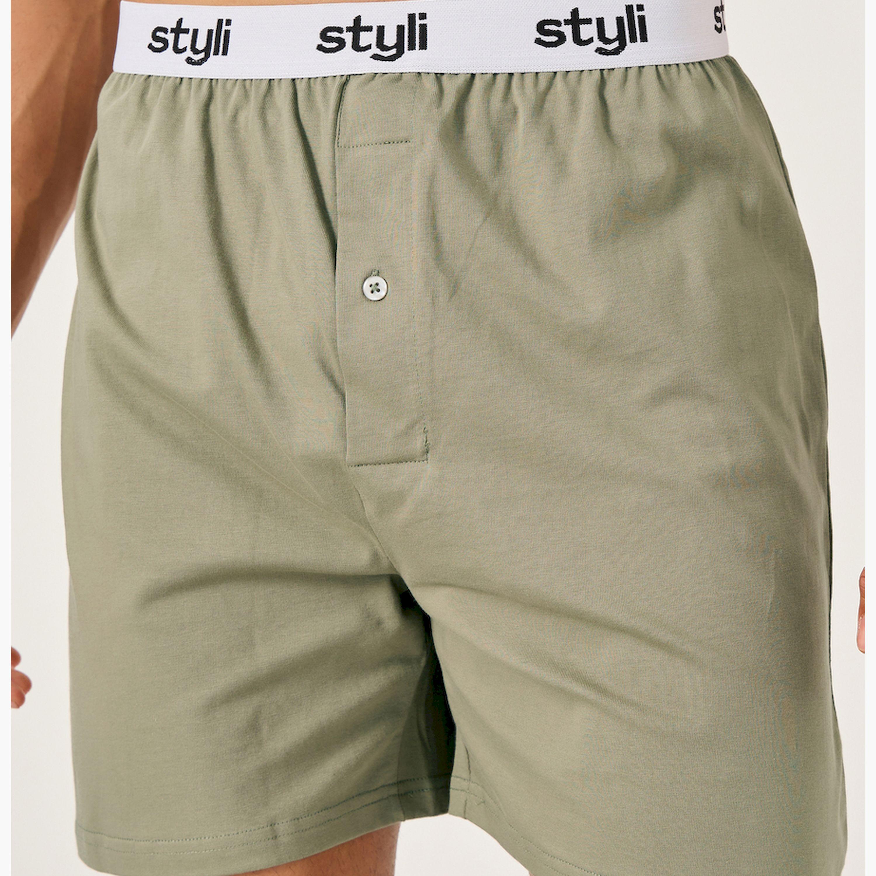 Styli Pack of 2 - Knitted Boxer With Elasticated Waistband-men-clothing-innerwear-underwear-image-4