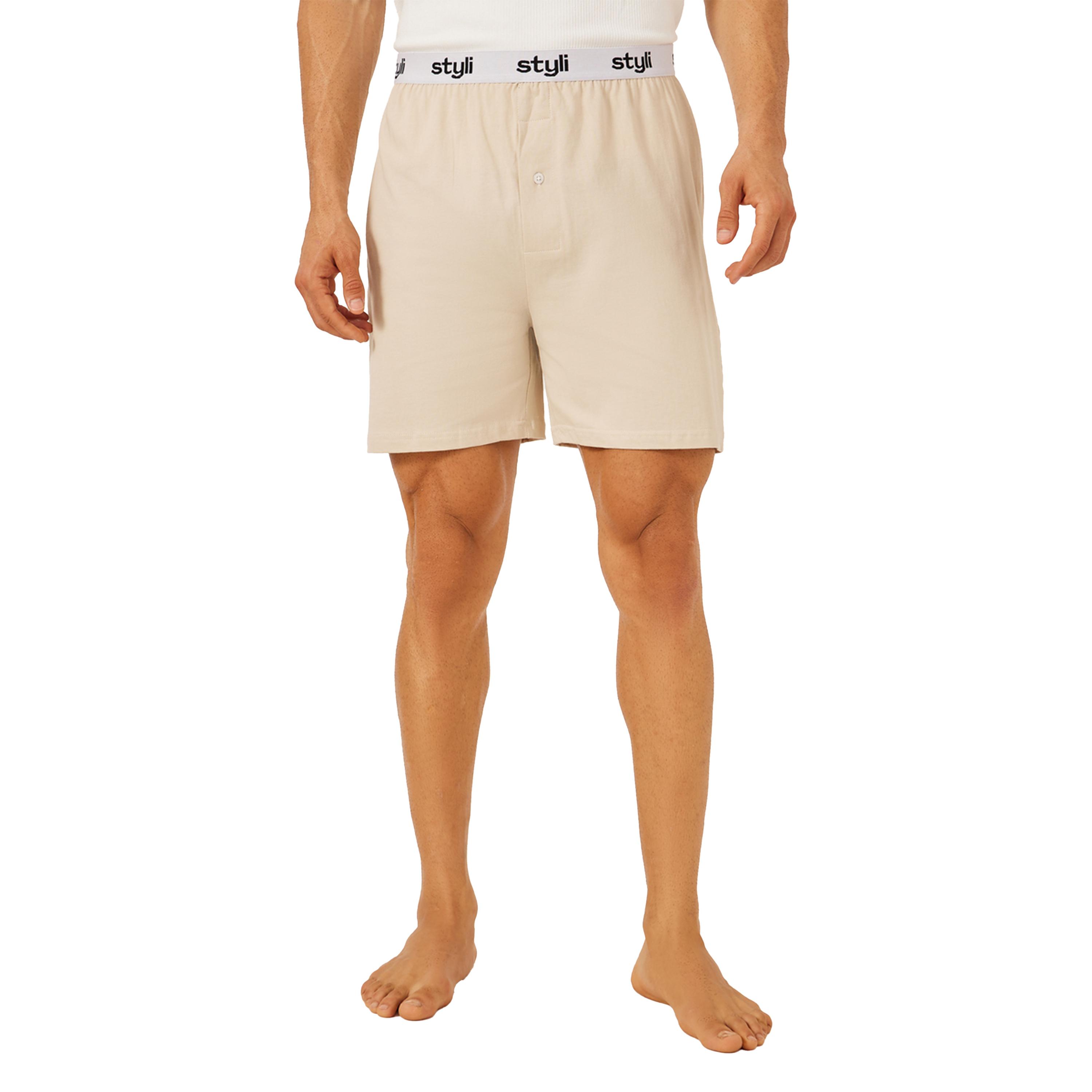 Styli Pack of 2 - Knitted Boxer With Elasticated Waistband-men-clothing-innerwear-underwear-image-5