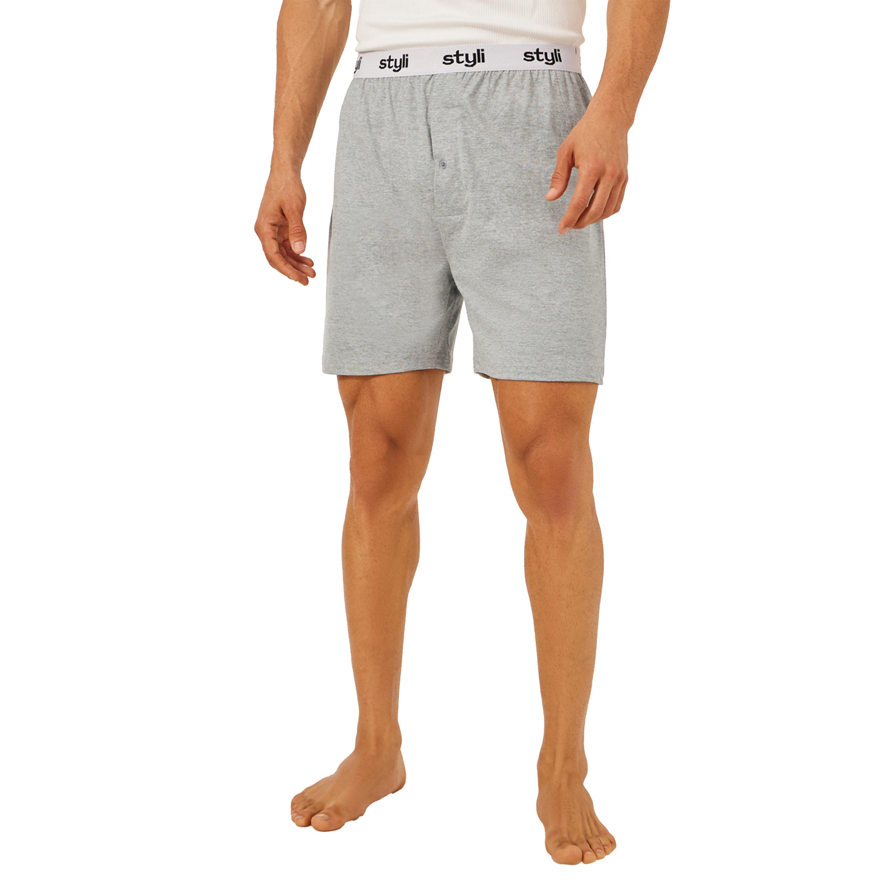 ستايلي - مجموعة من قطعتين - بوكسر محبوك بحزام خصر مطاطي-men-clothing-innerwear-underwear-image-2