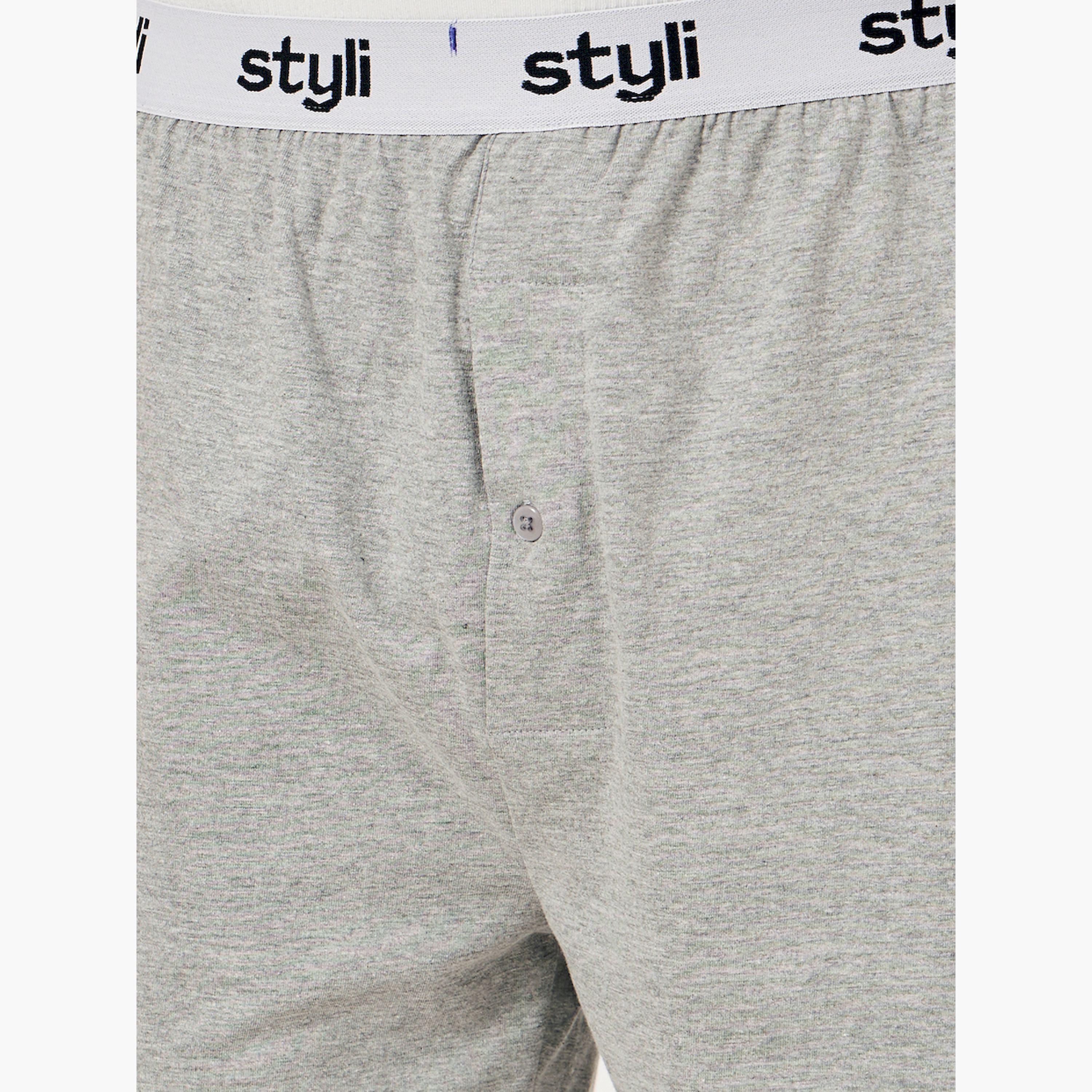 ستايلي - مجموعة من قطعتين - بوكسر محبوك بحزام خصر مطاطي-men-clothing-innerwear-underwear-image-3