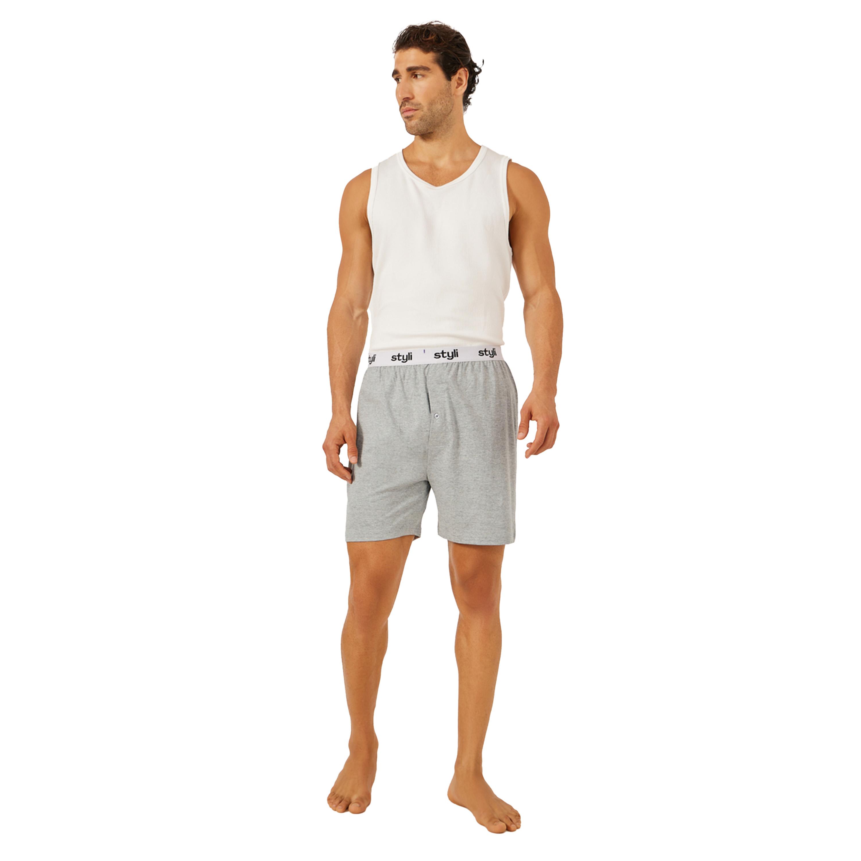 ستايلي - مجموعة من قطعتين - بوكسر محبوك بحزام خصر مطاطي-men-clothing-innerwear-underwear-image-4