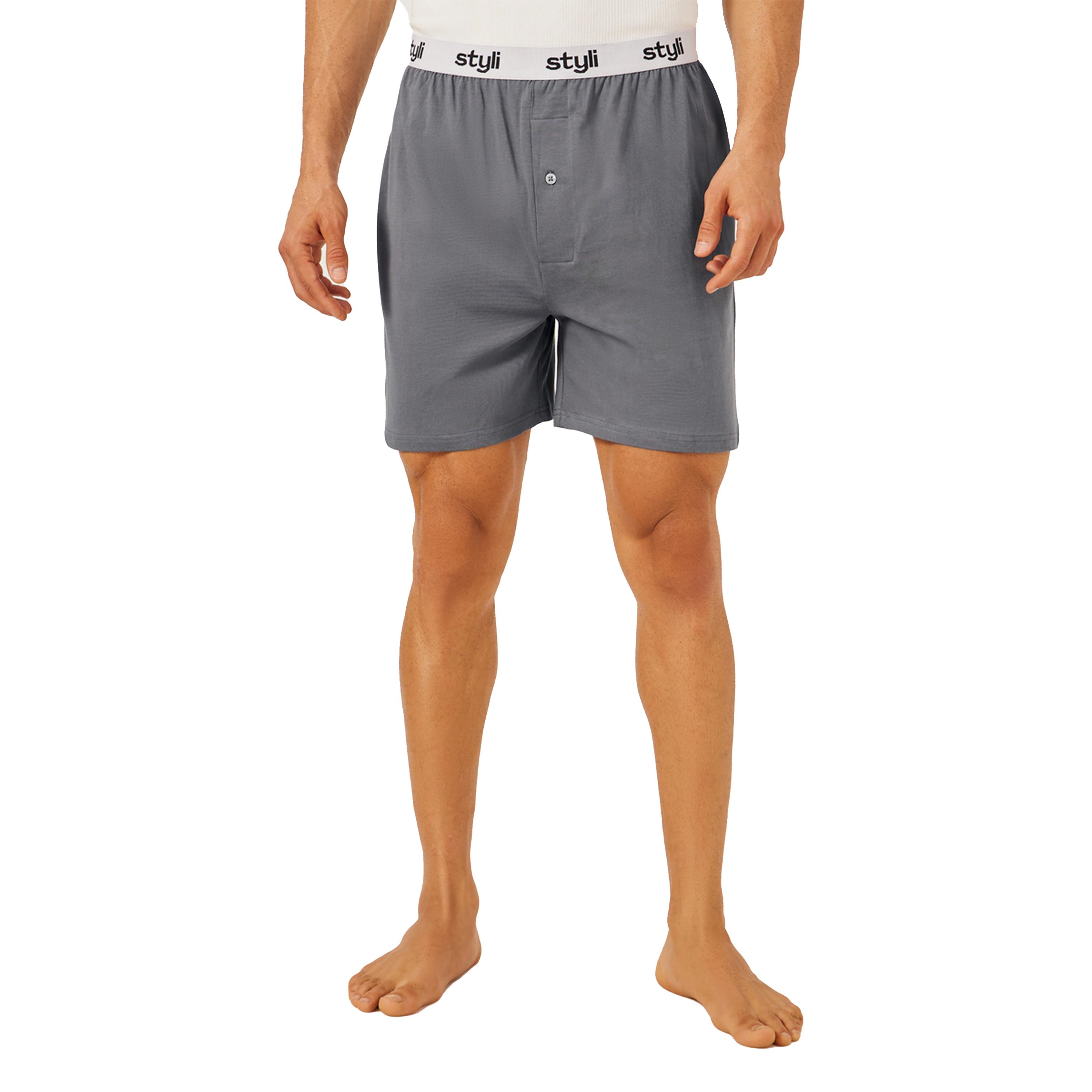 ستايلي - مجموعة من قطعتين - بوكسر محبوك بحزام خصر مطاطي-men-clothing-innerwear-underwear-image-6