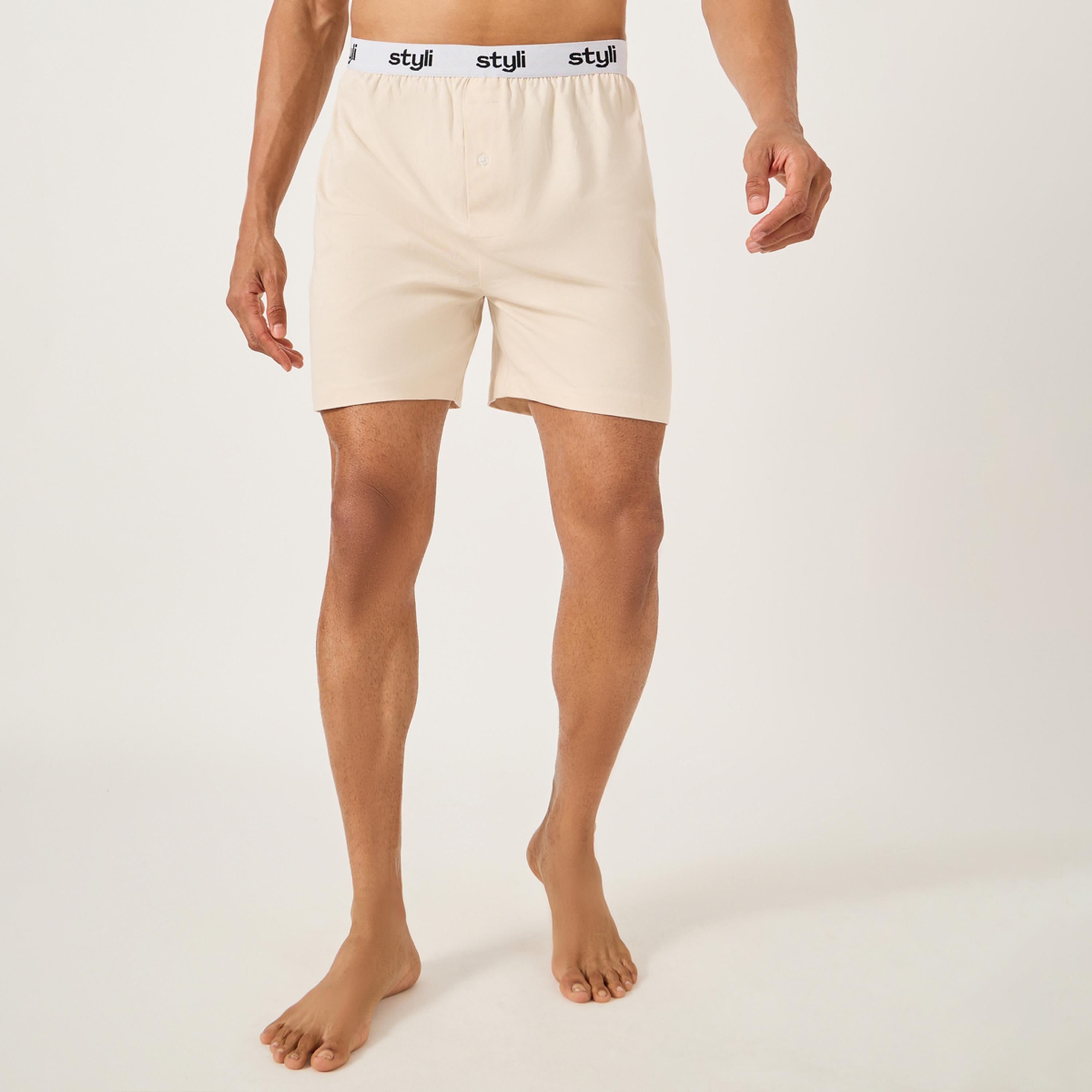 Styli Pack of 2 - Knitted Boxer With Elasticated Waistband-men-clothing-innerwear-underwear-image-2