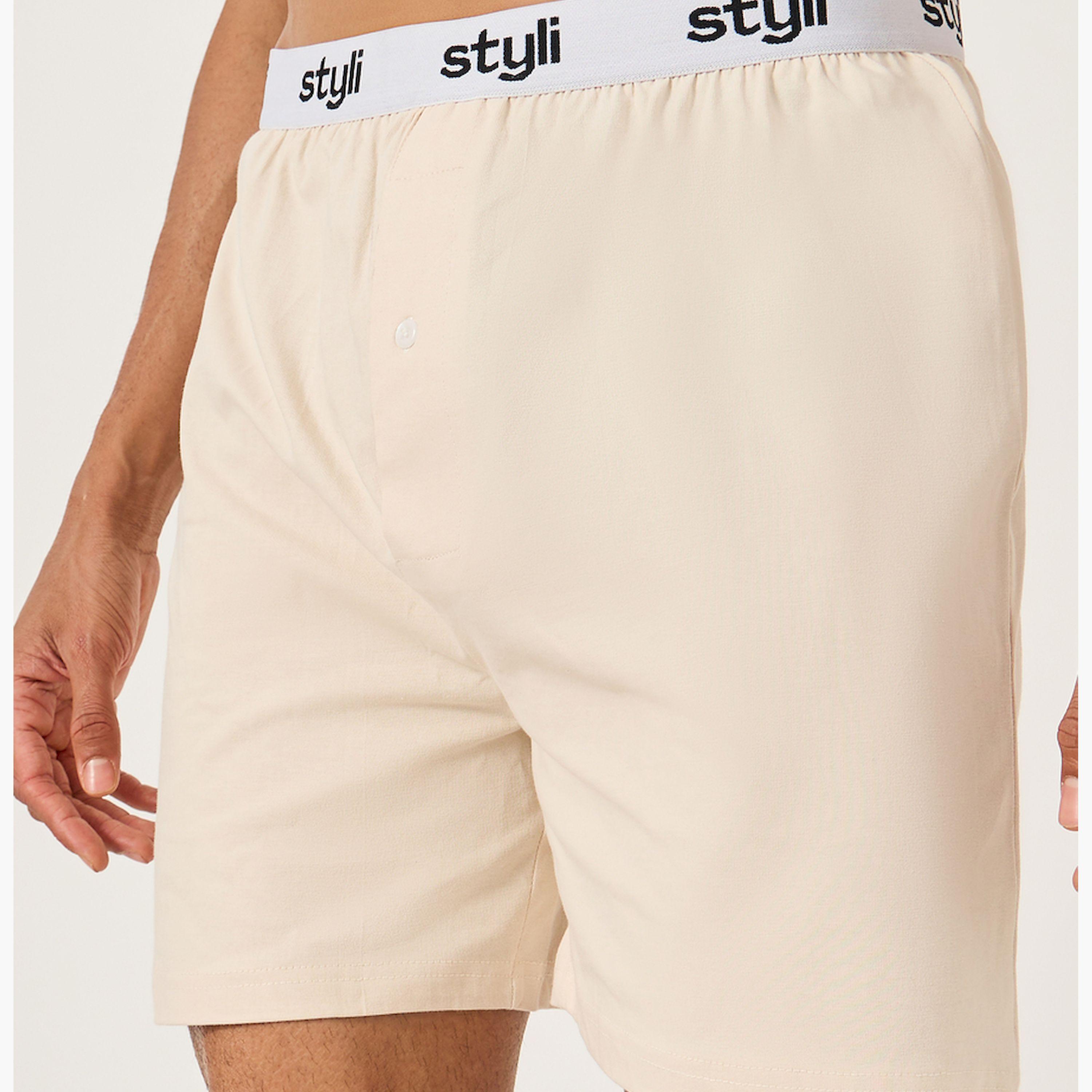 Styli Pack of 2 - Knitted Boxer With Elasticated Waistband-men-clothing-innerwear-underwear-image-3