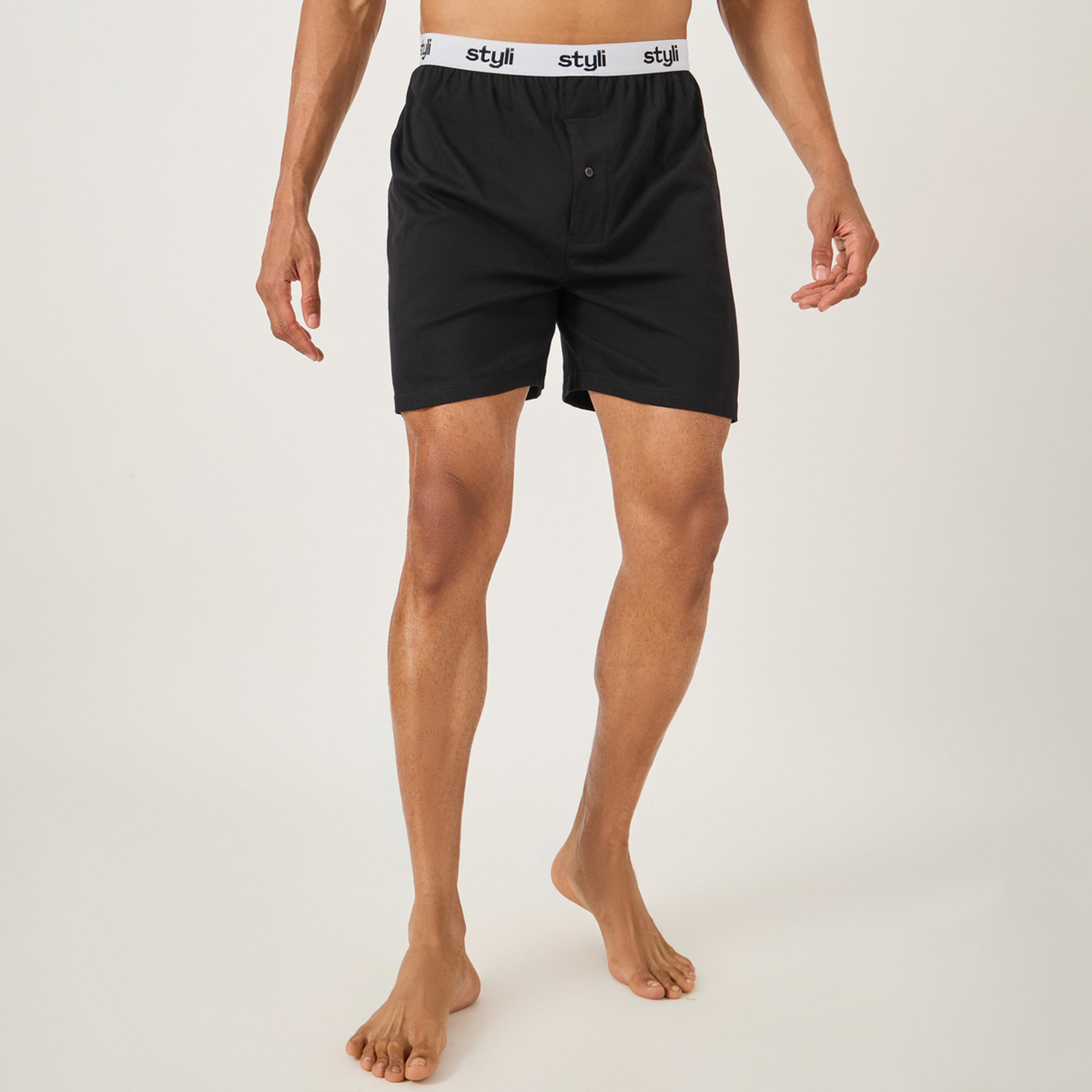 Styli Pack of 2 - Knitted Boxer With Elasticated Waistband-men-clothing-innerwear-underwear-image-5