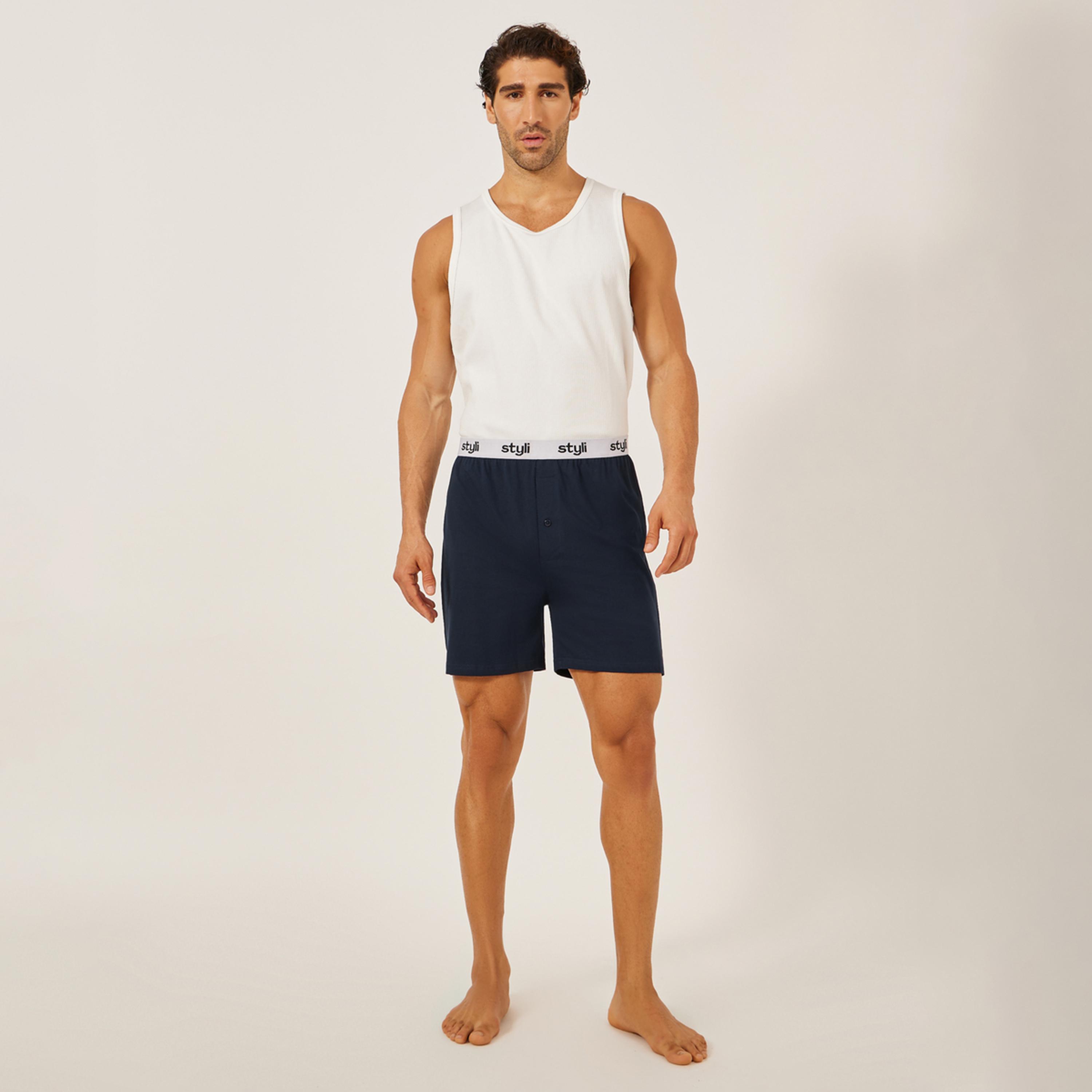 Styli Pack of 2 - Knitted Boxer With Elasticated Waistband-men-clothing-innerwear-underwear-image-4