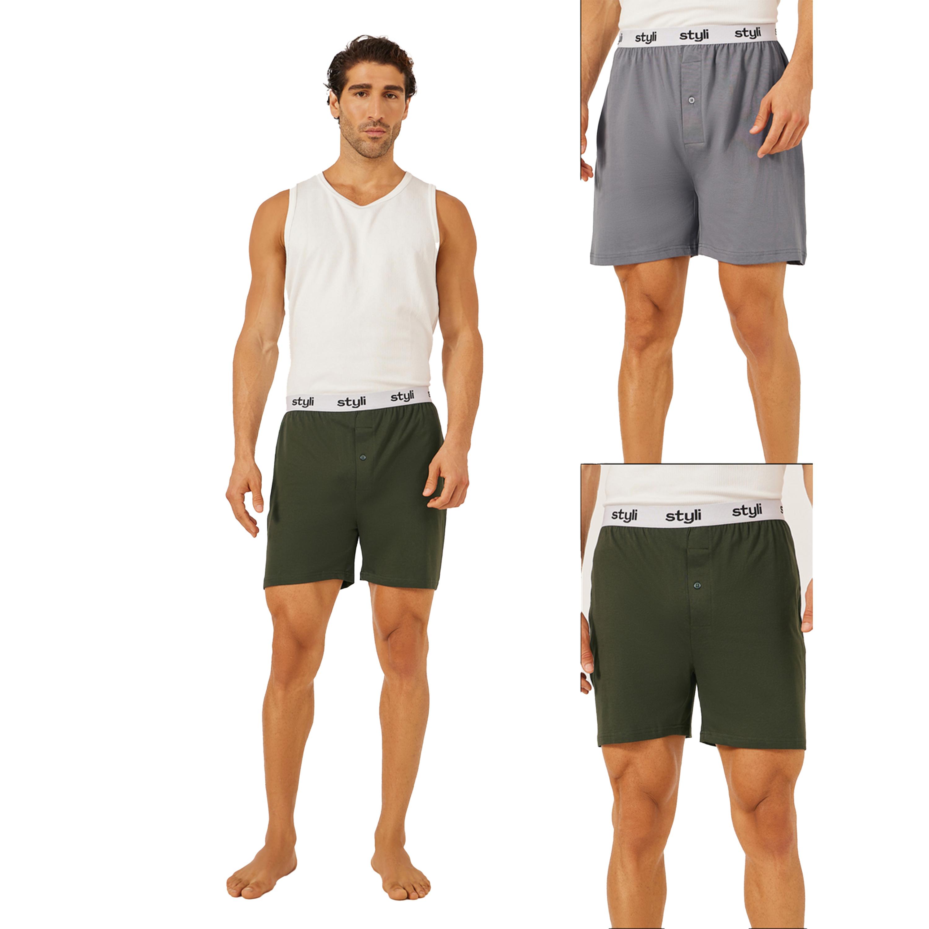 Styli Pack of 2 - Knitted Boxer With Elasticated Waistband-men-clothing-innerwear-underwear-image-1