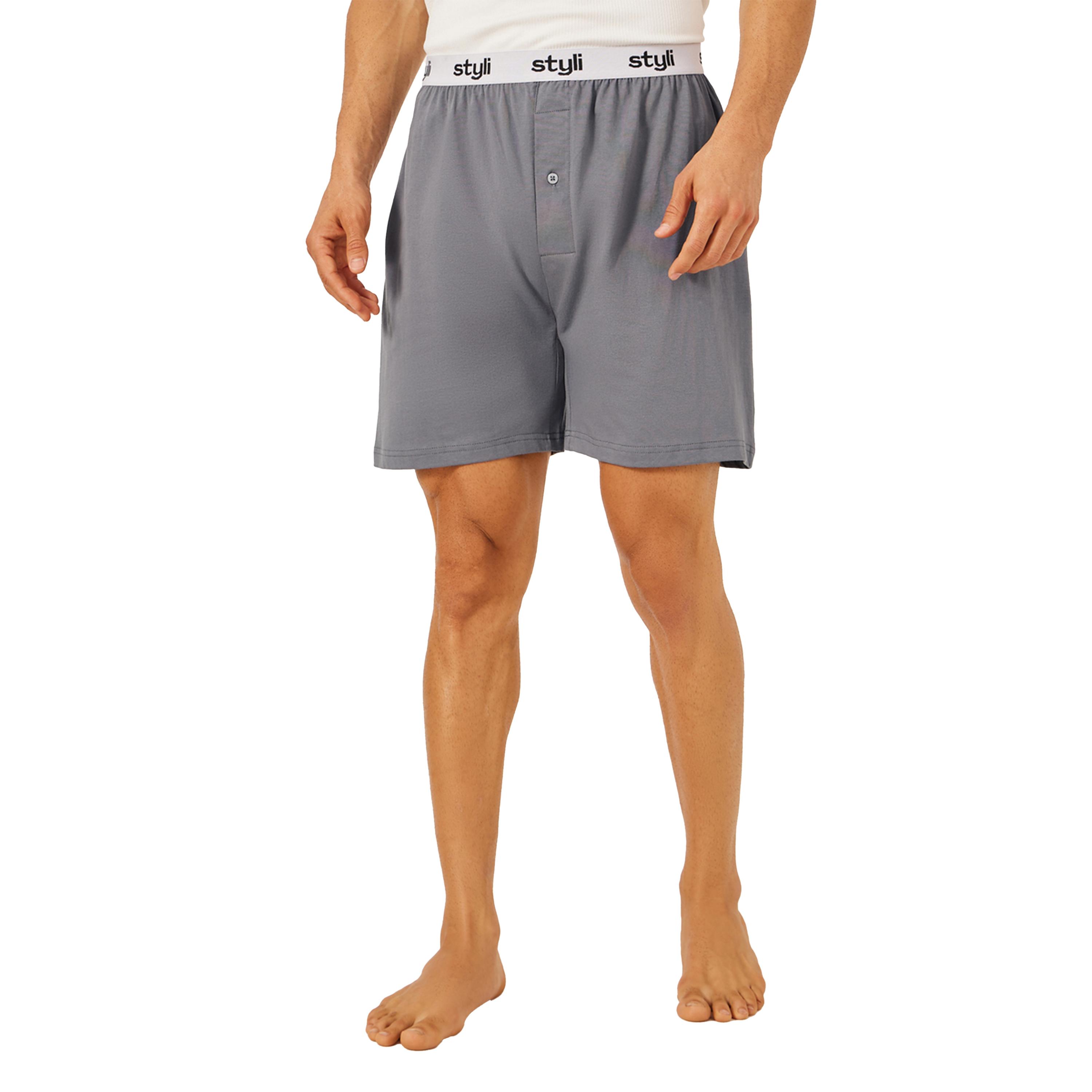 Styli Pack of 2 - Knitted Boxer With Elasticated Waistband-men-clothing-innerwear-underwear-image-6