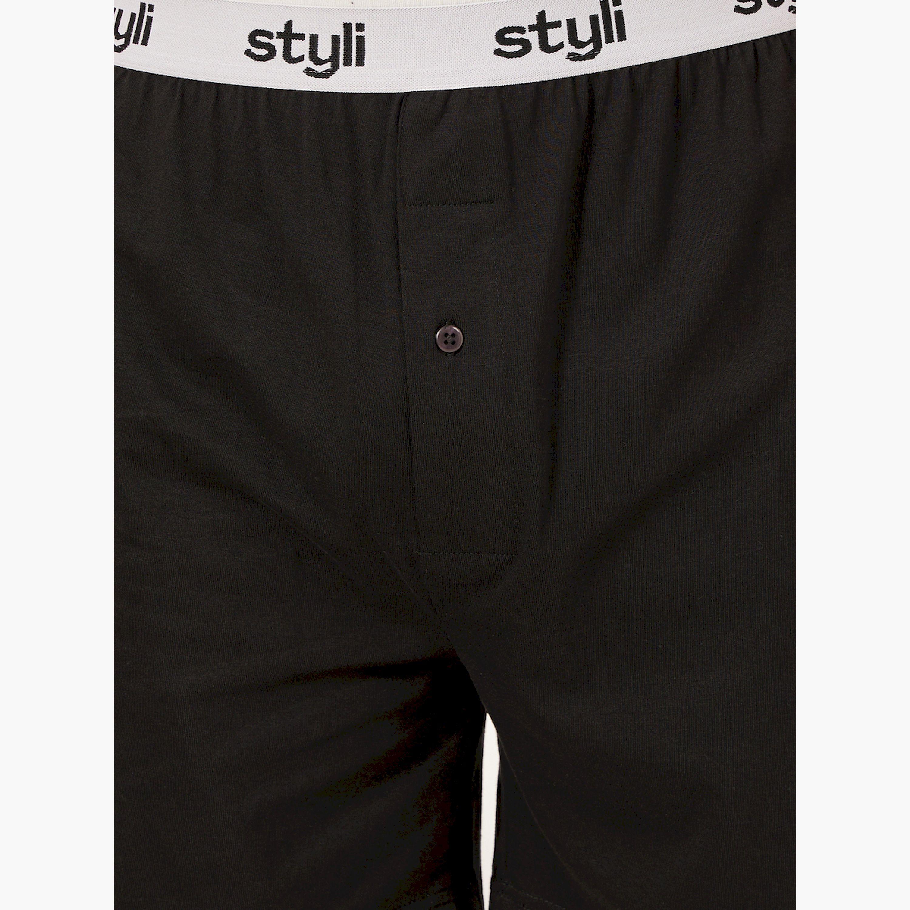 Styli Pack of 2 - Knitted Boxer With Elasticated Waistband-men-clothing-innerwear-underwear-image-3