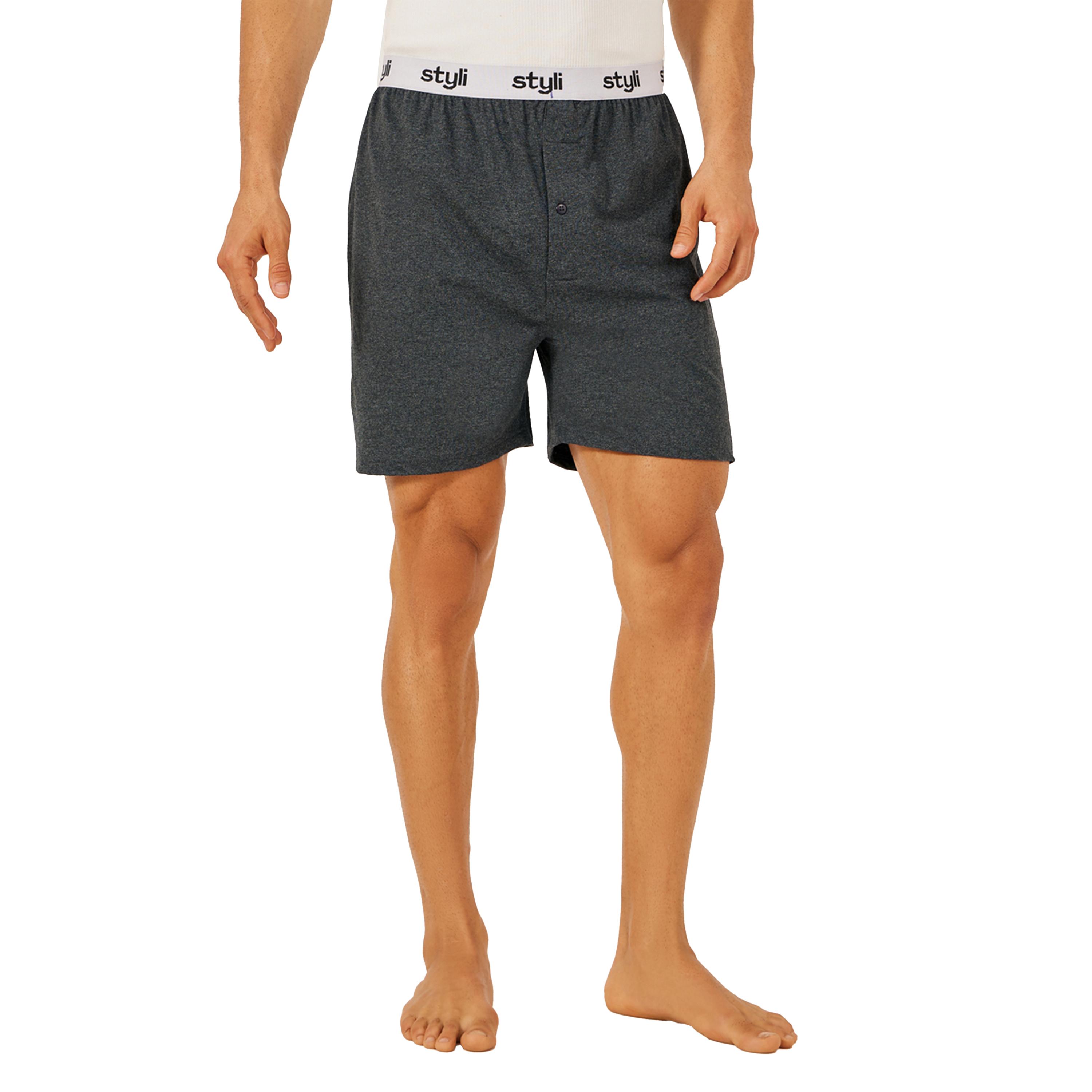 Styli Pack of 2 - Knitted Boxer With Elasticated Waistband-men-clothing-innerwear-underwear-image-6