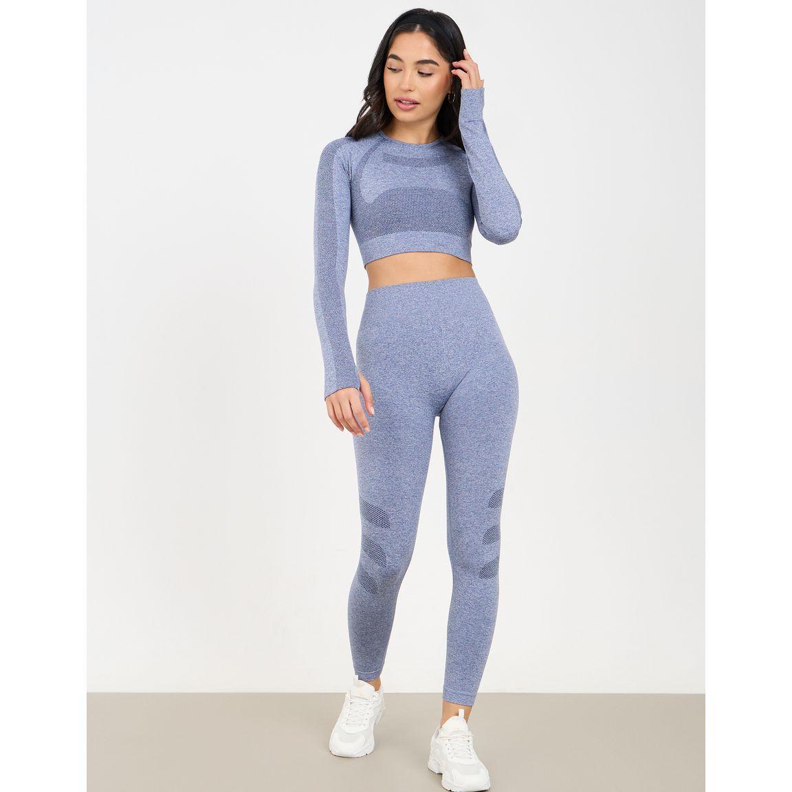 مجموعة من ( ليقنز + بلوزة قصيرة )-sports-women-clothing-trackpantsandtracksuits-image-1