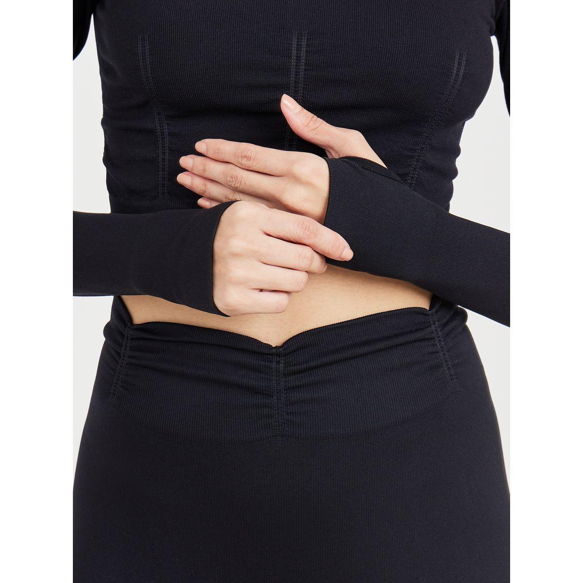 Styli Active Seamless Gathered Detail Long Sleeves Crop Top and Legging Set-sports-women-clothing-trackpantsandtracksuits-image-3