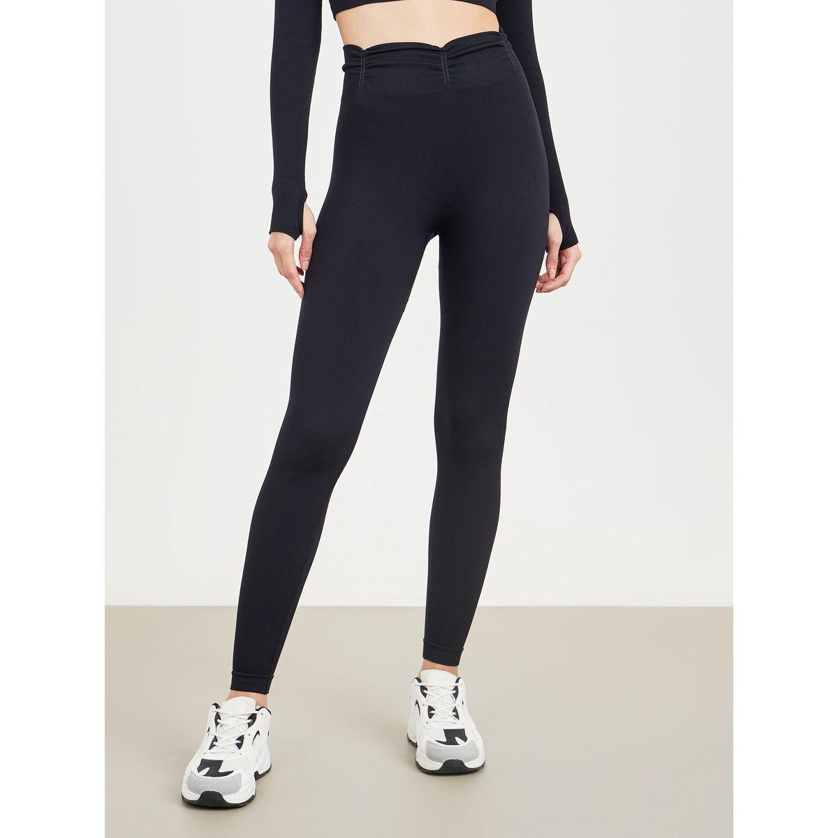 Styli Active Seamless Gathered Detail Long Sleeves Crop Top and Legging Set-sports-women-clothing-trackpantsandtracksuits-image-4