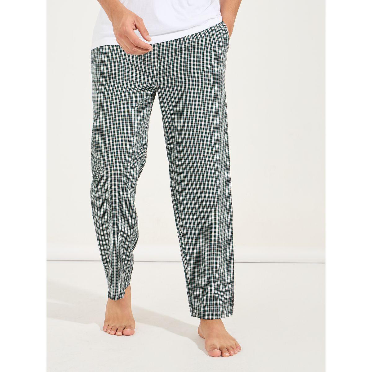 Styli Unwind Checkered Woven Straight Pyjama with Drawstrings-men-clothing-nightwear-pyjamaandshorts-image-1