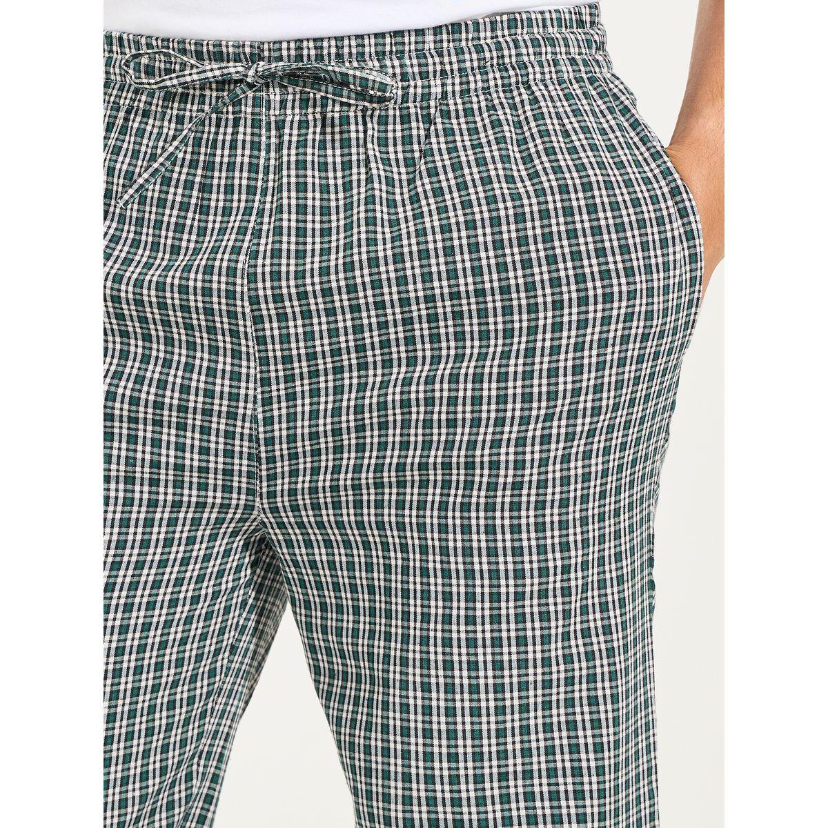 Styli Unwind Checkered Woven Straight Pyjama with Drawstrings-men-clothing-nightwear-pyjamaandshorts-image-3