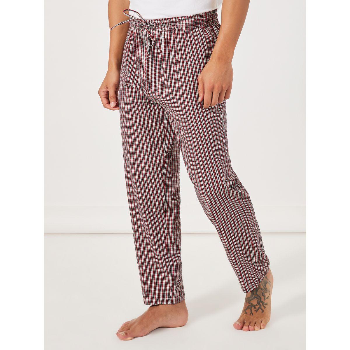 Styli Unwind Woven Check Straight  Pajama-men-clothing-nightwear-pyjamaandshorts-image-1