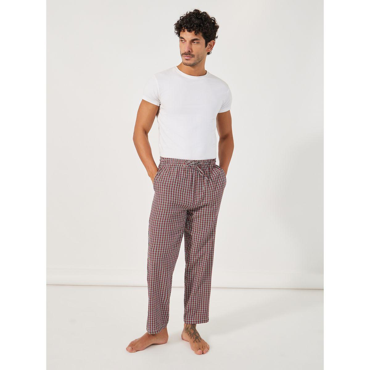 Styli Unwind Woven Check Straight  Pajama-men-clothing-nightwear-pyjamaandshorts-image-2