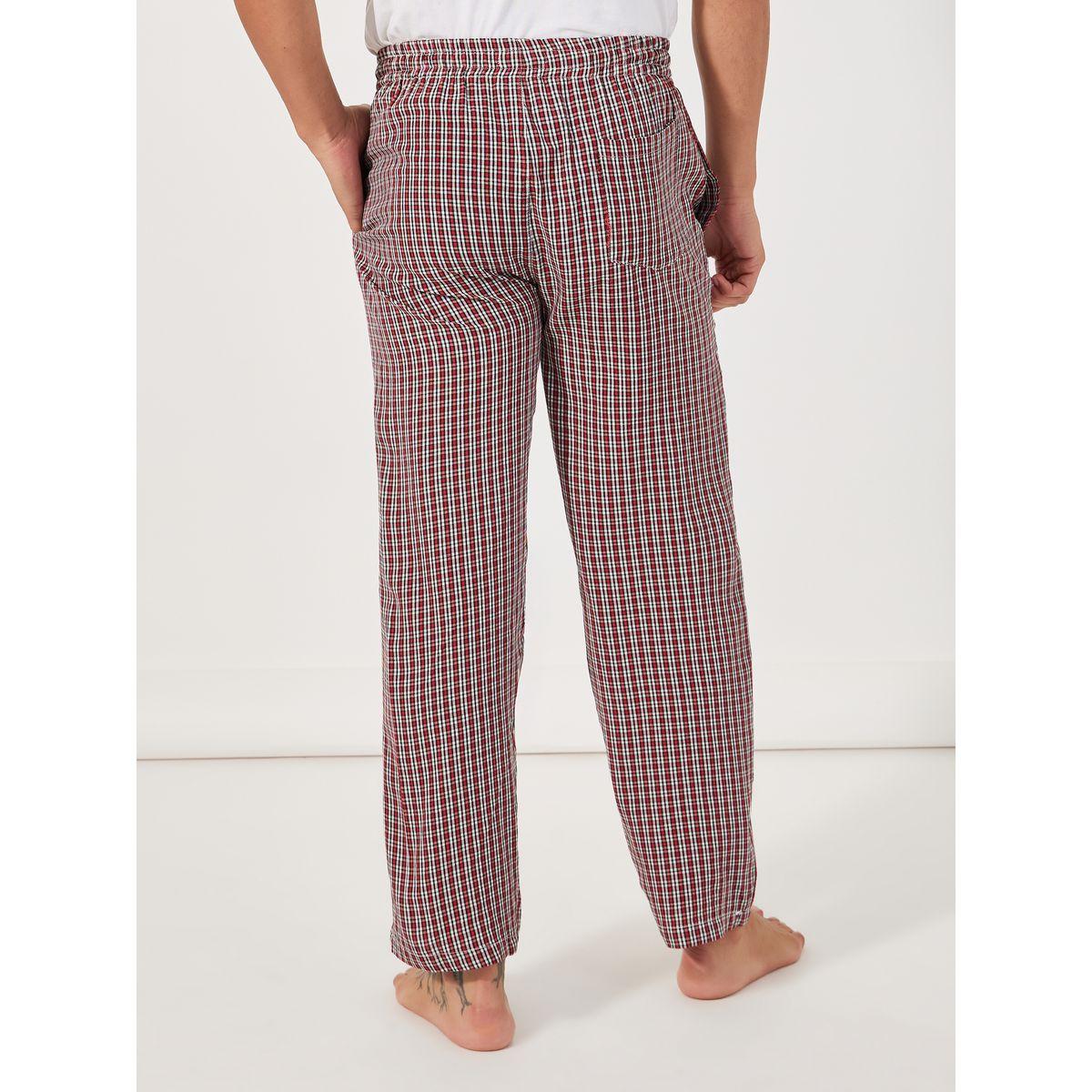 Styli Unwind Woven Check Straight  Pajama-men-clothing-nightwear-pyjamaandshorts-image-4