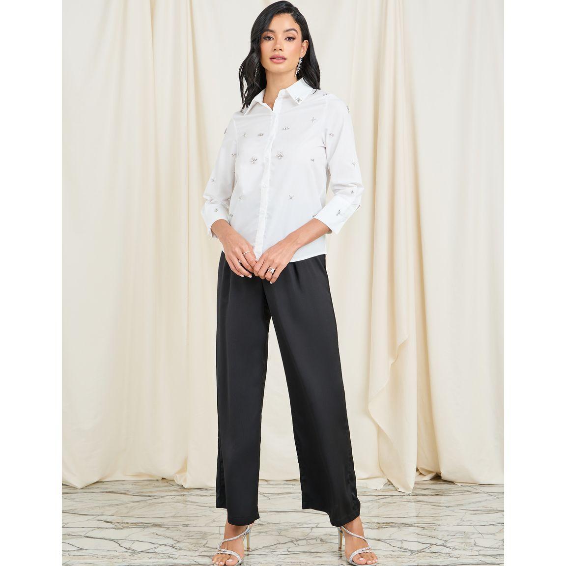 Styli Embellished Long Sleeve Button Down Shirt-women-clothing-shirtsandblouses-shirts-image-2