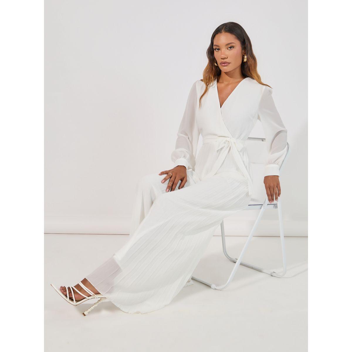 Styli Wide Leg Pleated Chiffon Jumpsuit-women-clothing-jumpsuits-image-1
