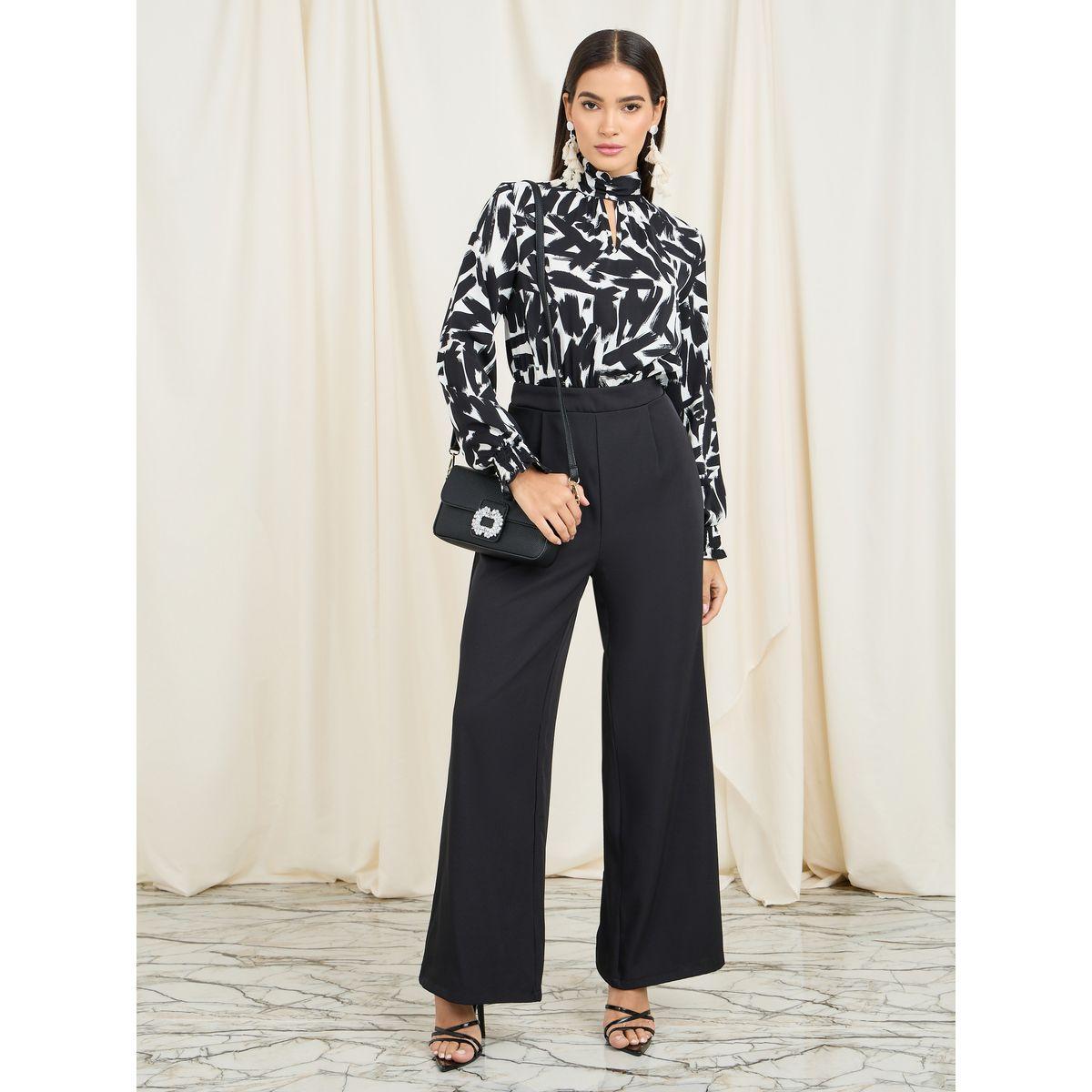 Styli Abstract Print High Neck Tailored Wide Leg Jumpsuit-women-clothing-jumpsuits-image-1