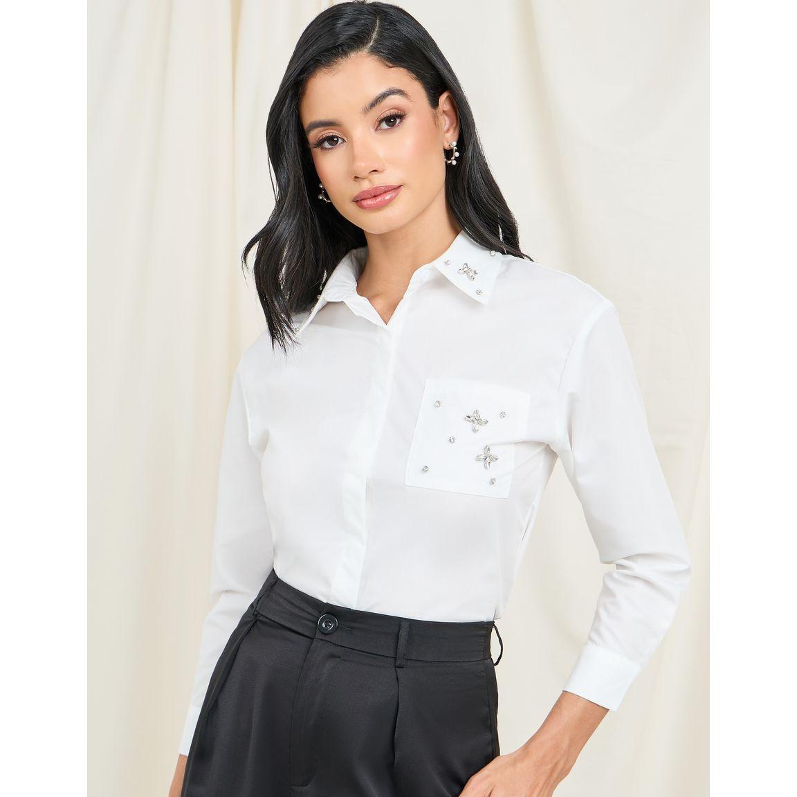Styli Embellished Detail Button Front Shirt-women-clothing-shirtsandblouses-shirts-image-1