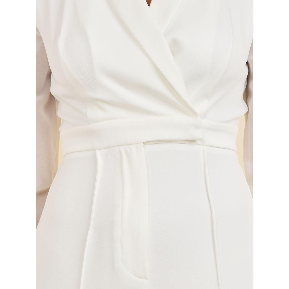 Styli Chiffon Sleeves Pintuck Collared Wide Leg Tailored Jumpsuit-women-clothing-jumpsuits-image-3