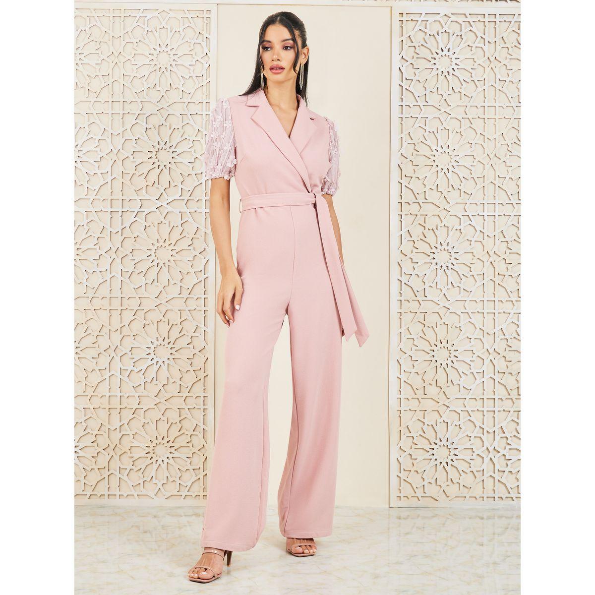 جمبسوت مزين بزهور مع قصة ارجل واسعة-women-clothing-jumpsuits-image-1
