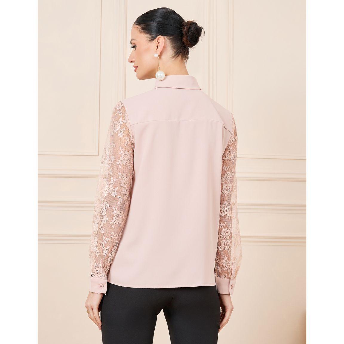 بلوزة بتفاصيل شبكية وأزرار غلق-women-clothing-shirtsandblouses-shirts-image-5