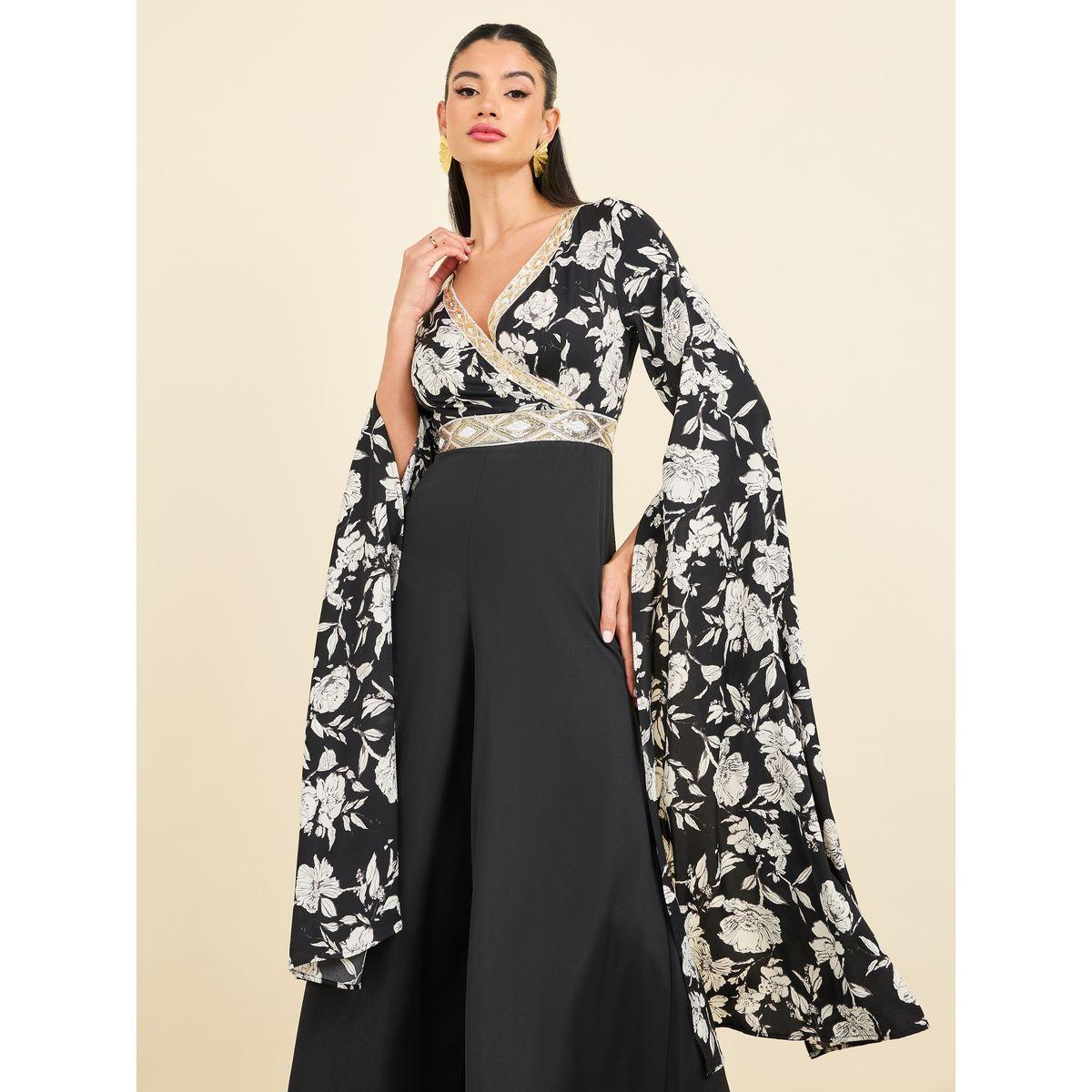 Styli Embellished Floral Print Wide Leg Jumpsuit-women-clothing-jumpsuits-image-2
