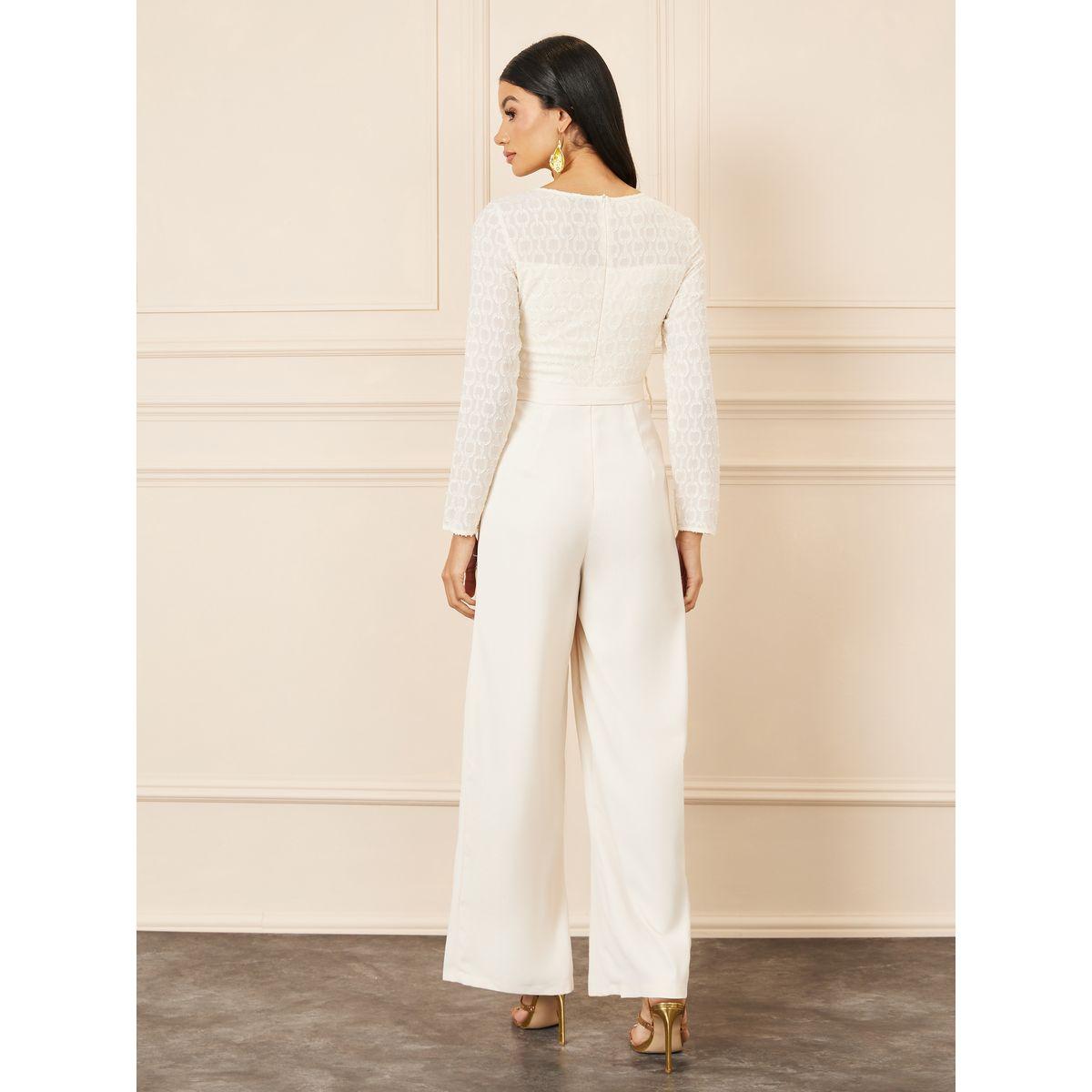 جمبسوت جاكار بارجل واسعة ورباط خصر-women-clothing-jumpsuits-image-4