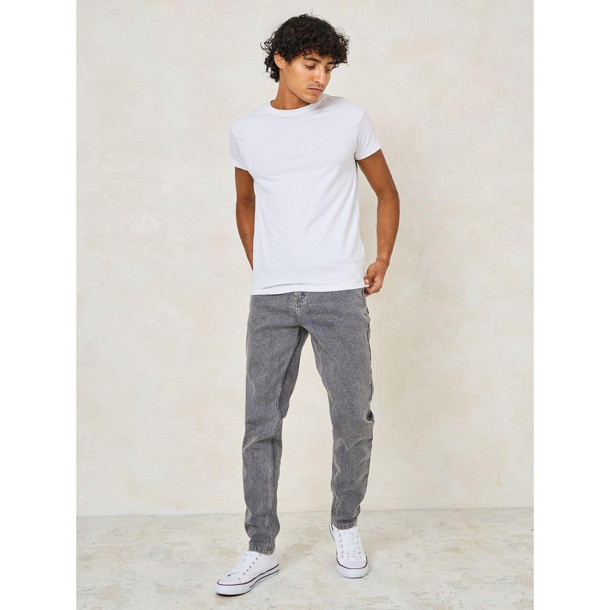 Styli Mid Wash Slim Fit Jeans with Pockets-men-clothing-bottoms-jeans-image-2