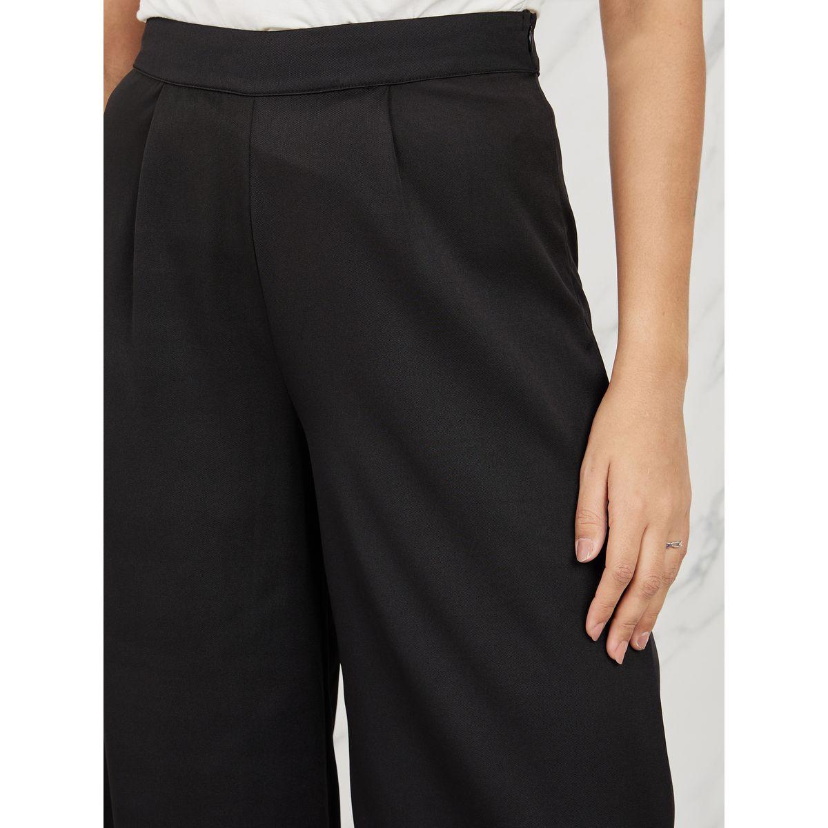 بنطال بارجل مستقيمة وريش صناعي-women-clothing-bottoms-trousers-image-3