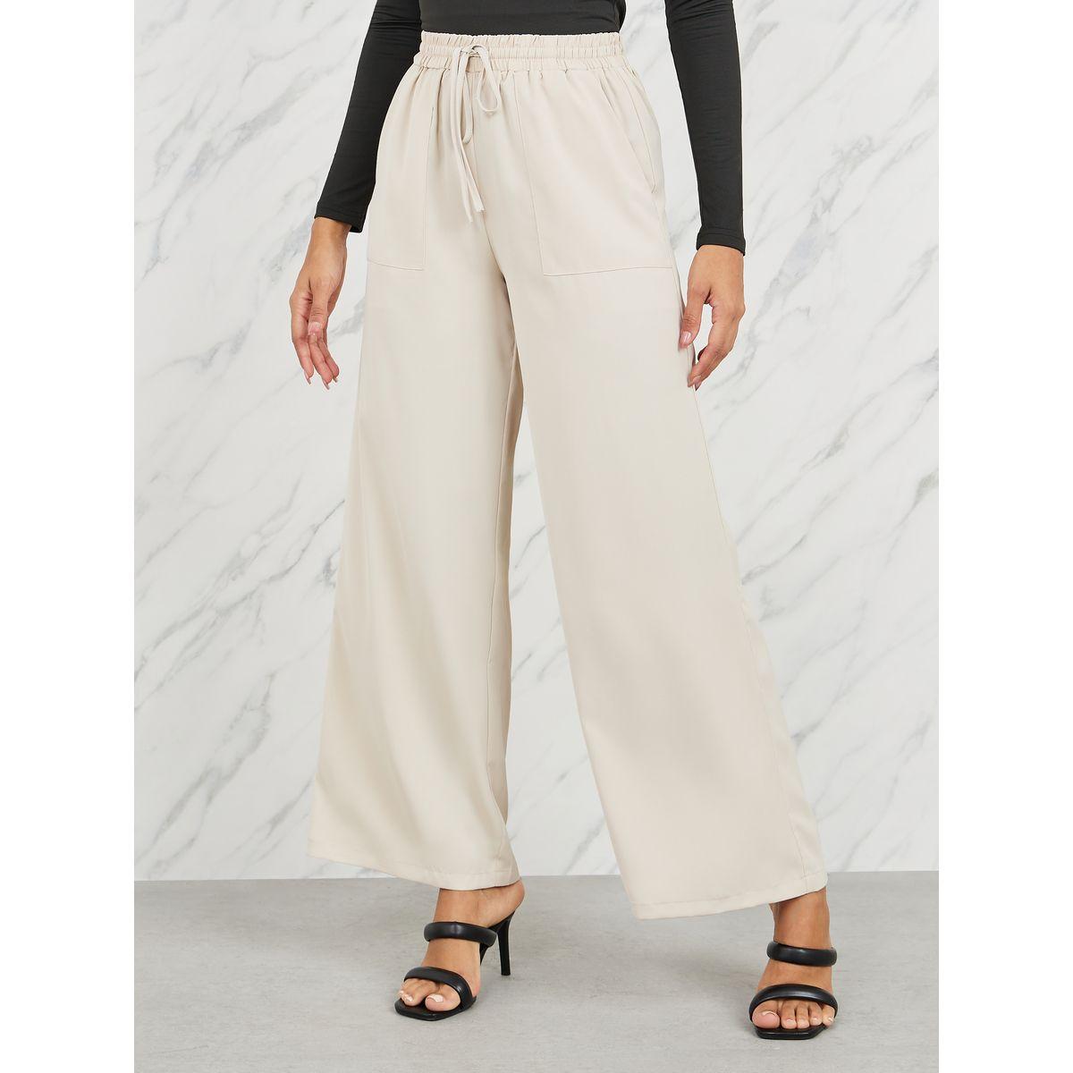 بنطال بقصة ارجل واسعة مع اربطة-women-clothing-bottoms-trousers-image-1