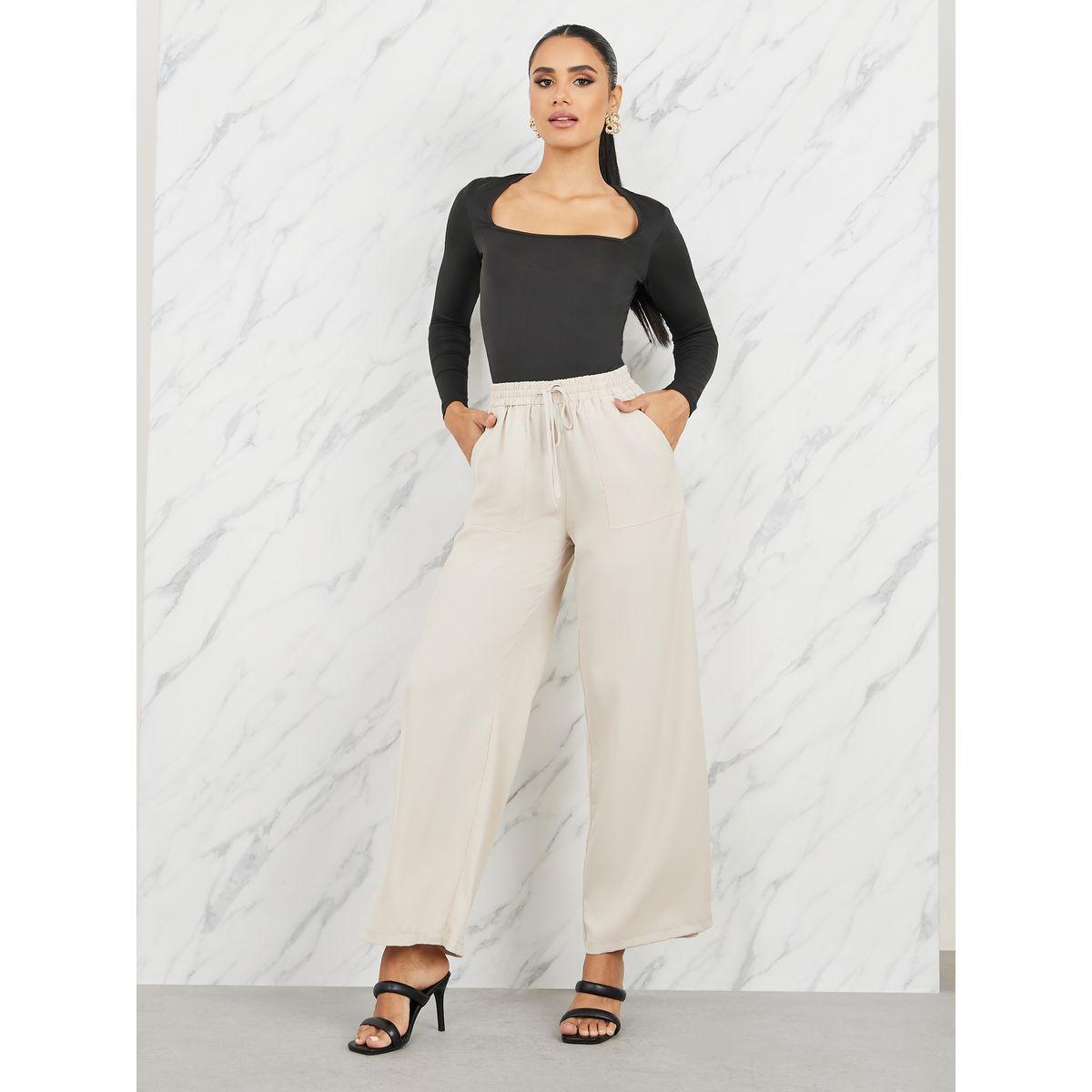 بنطال بقصة ارجل واسعة مع اربطة-women-clothing-bottoms-trousers-image-2