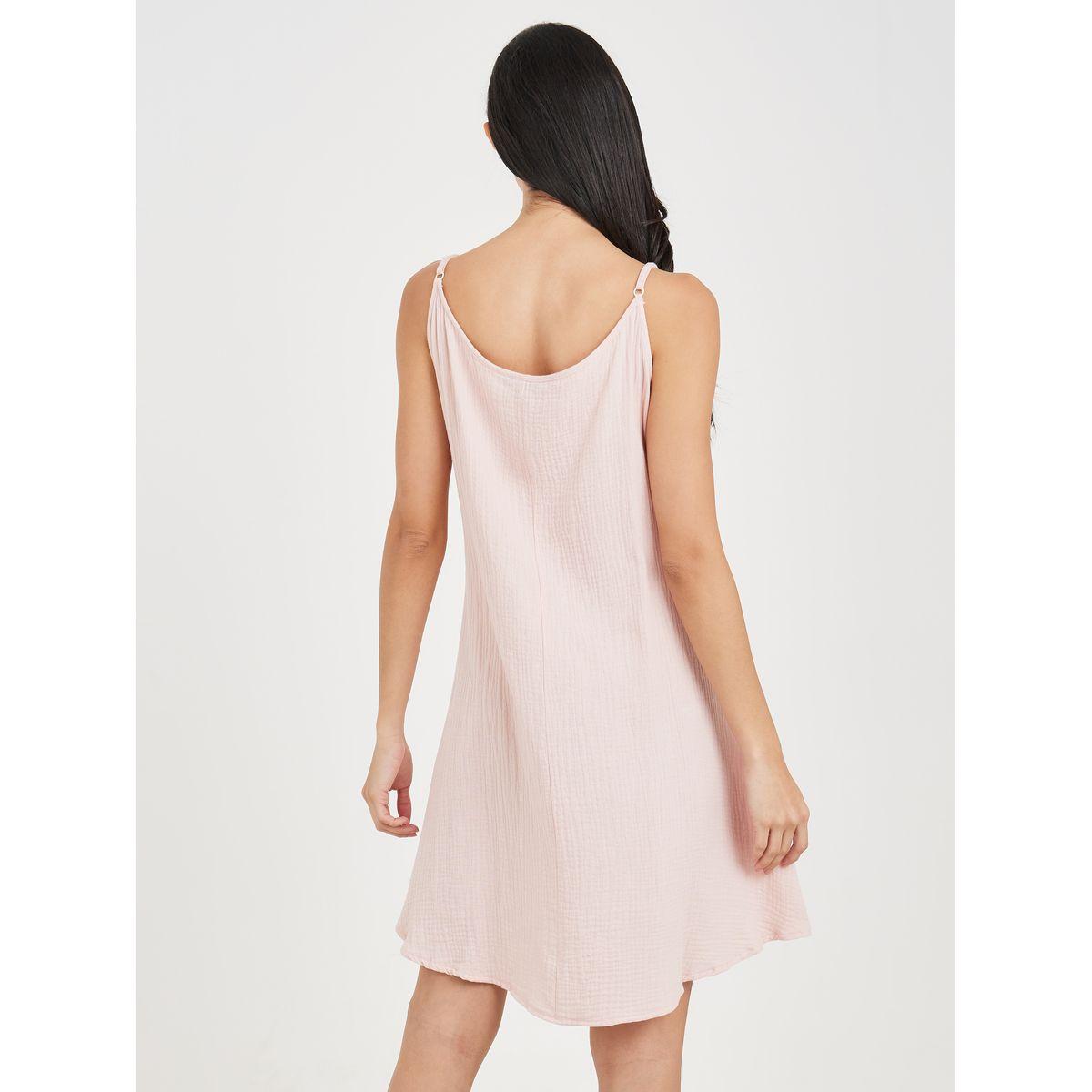 Styli Unwind Cotton Gauze Lace Ladder Insert Slip Dress-women-clothing-nightwear-nighties-image-4