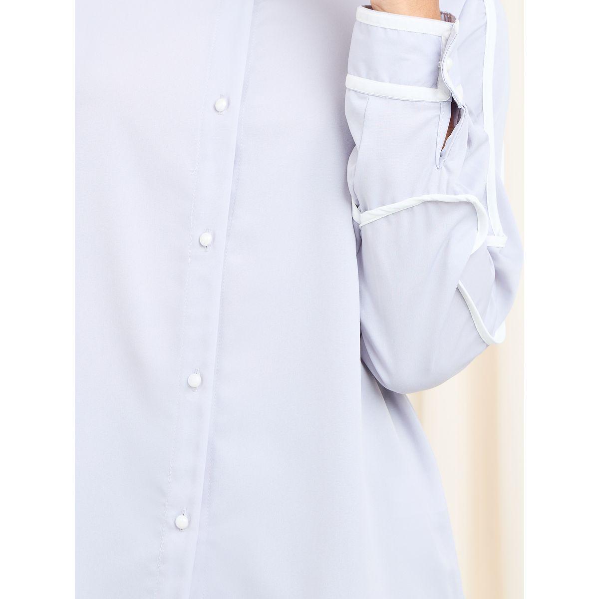 بلوزة بتفاصيل محزوزة وياقة ماندارين-women-clothing-shirtsandblouses-blouses-image-4