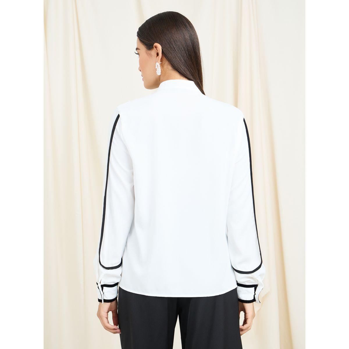 بلوزة بتفاصيل محزوزة وياقة ماندارين-women-clothing-shirtsandblouses-blouses-image-5