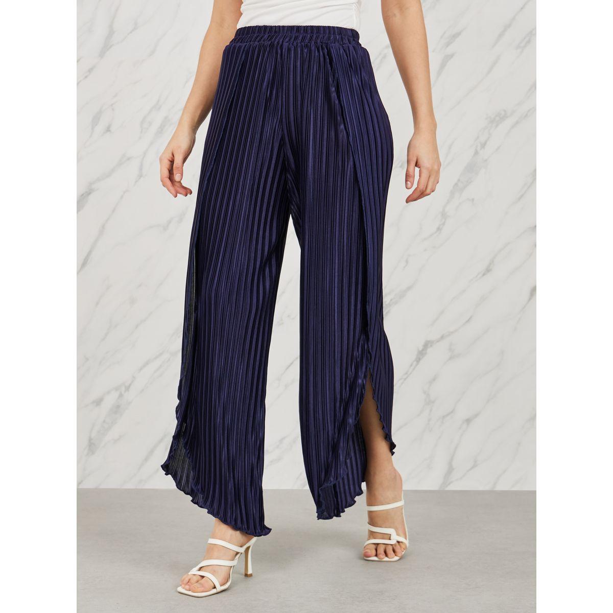 بنطال بليسيه بقصة مريحة-women-clothing-bottoms-trousers-image-1