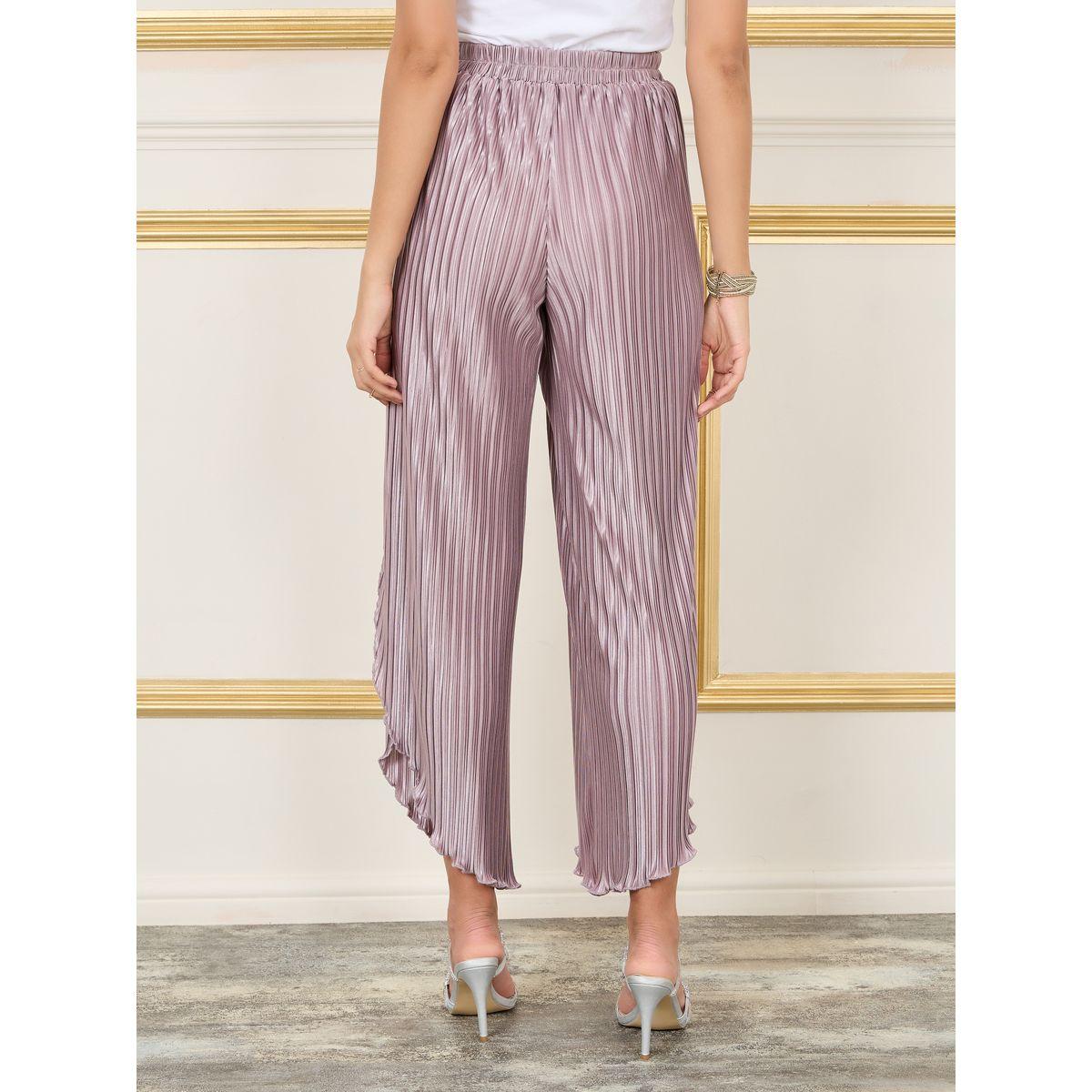 Styli Plisse Asymmetric Hem Relaxed Pant-women-clothing-bottoms-skirts-image-4