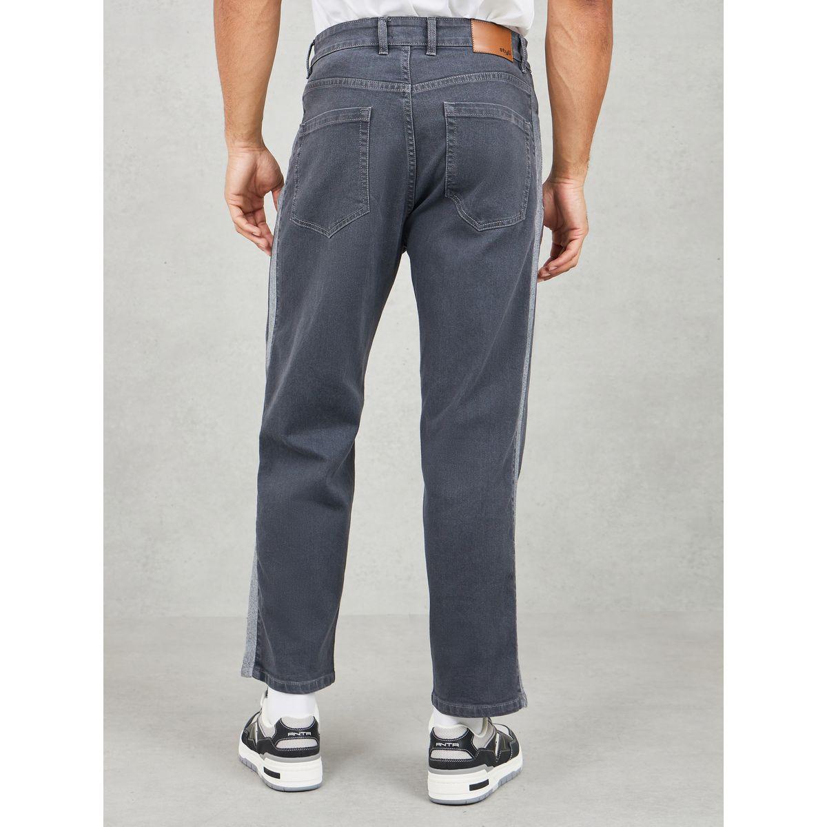 Styli Side Contrast Panel Loose Fit Jeans-men-clothing-bottoms-jeans-image-4