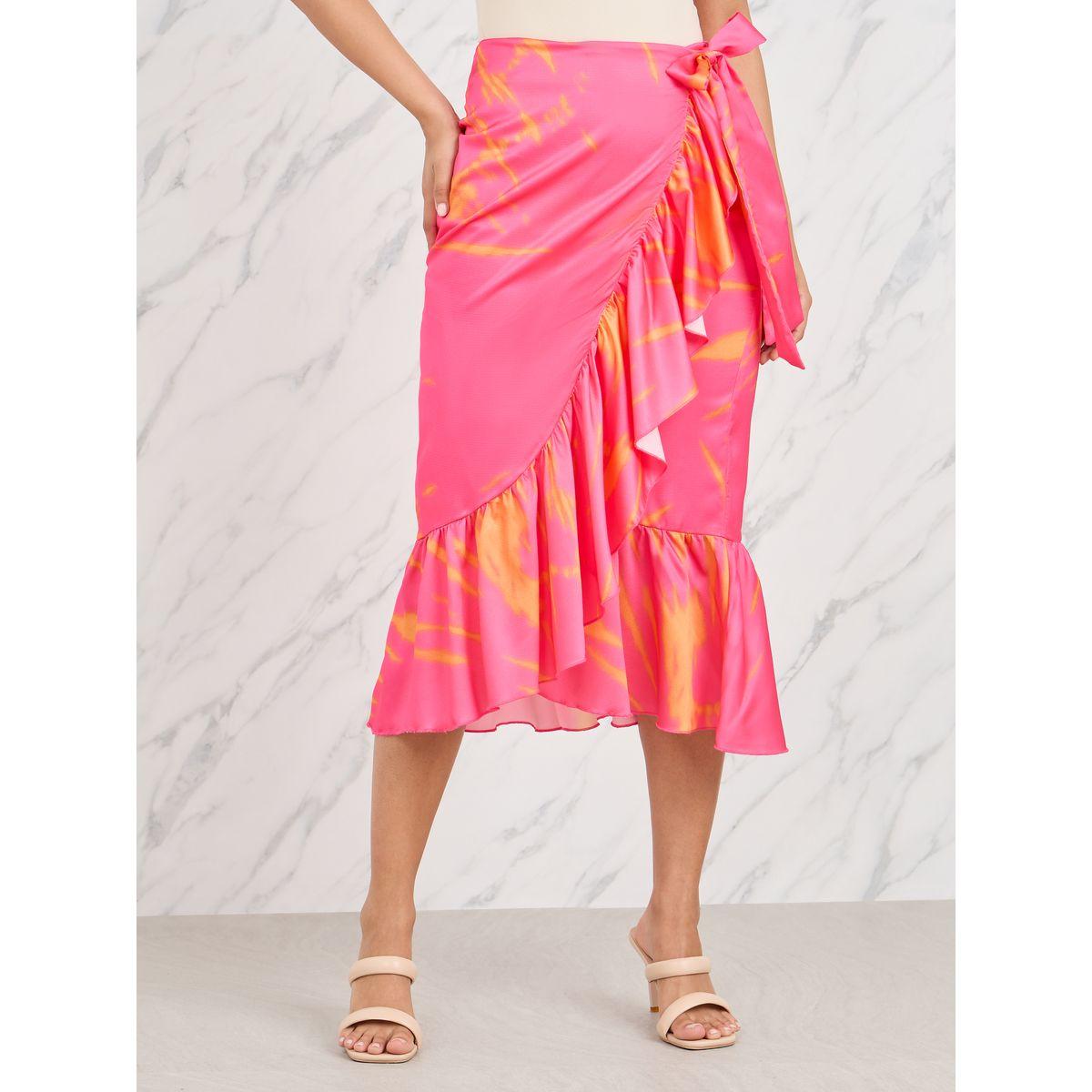 Styli Printed Tie Up Detail Midi Skirt-women-clothing-bottoms-skirts-image-1