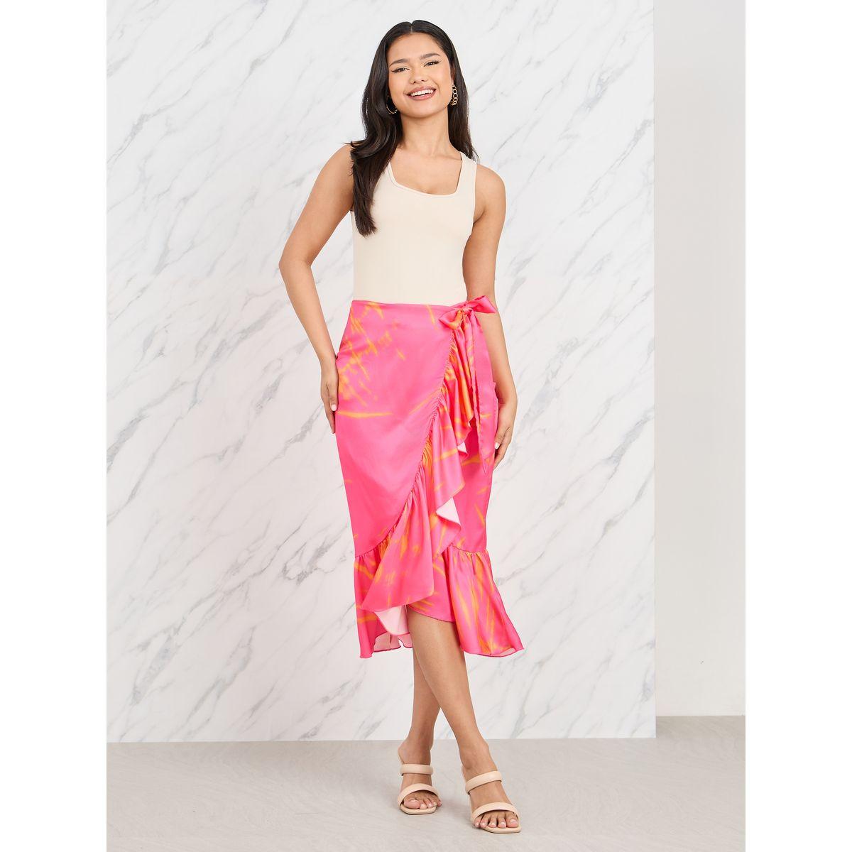 Styli Printed Tie Up Detail Midi Skirt-women-clothing-bottoms-skirts-image-2