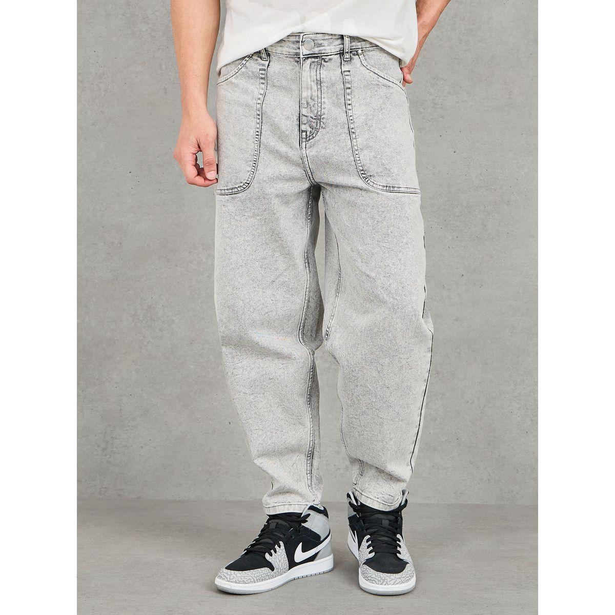 Styli Mid Rise Light Wash Balloon Fit Jeans-men-clothing-bottoms-jeans-image-1