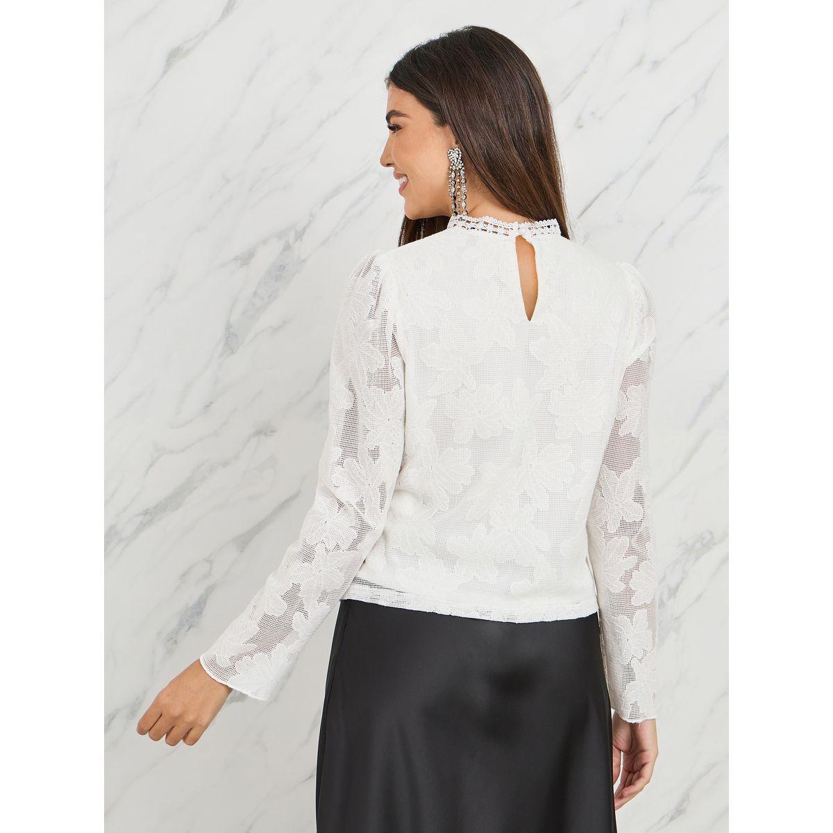 Styli Floral All Over Lace High Neck Long Sleeve Blouse-women-clothing-shirtsandblouses-blouses-image-5