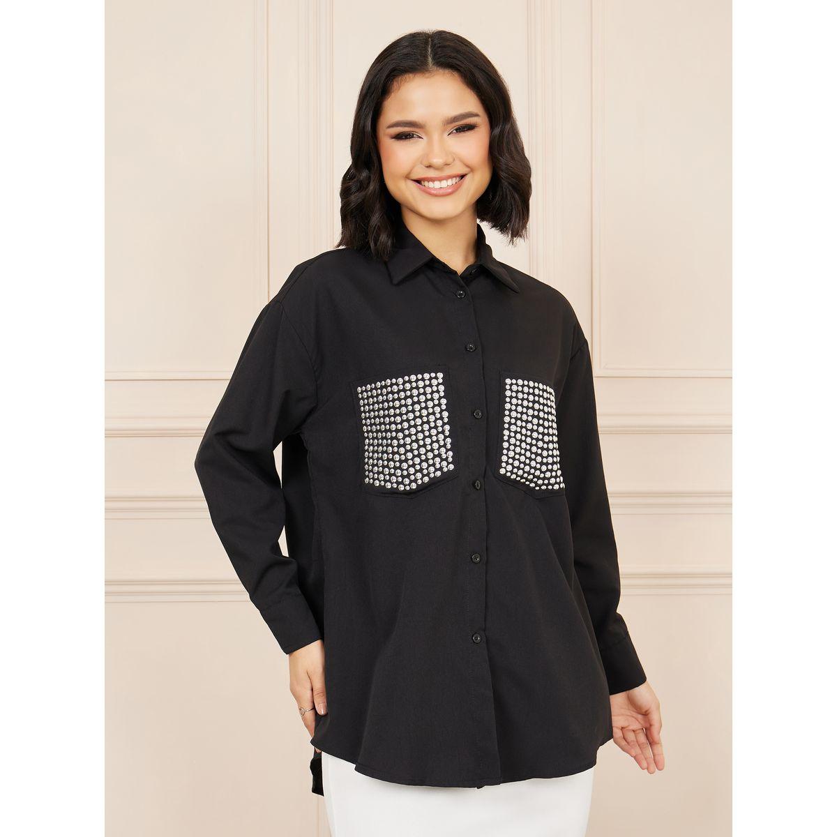 بلوزة واسعة بتفاصيل جيوب-women-clothing-shirtsandblouses-shirts-image-1