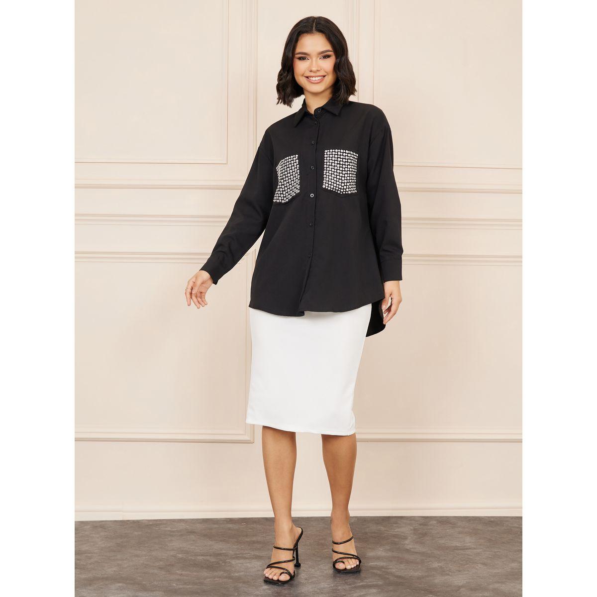 بلوزة واسعة بتفاصيل جيوب-women-clothing-shirtsandblouses-shirts-image-2