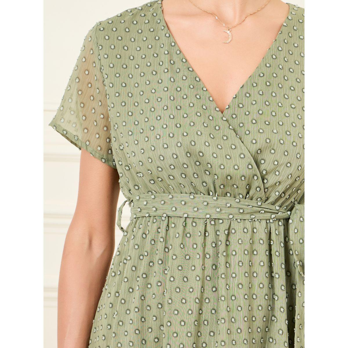 فستان ميدي من خط A بأسلوب ستيلي سويسري دوبي سيلف أب-women-clothing-dresses-image-3