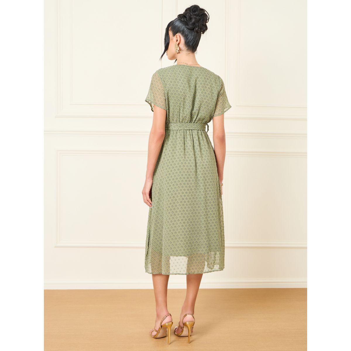 فستان ميدي من خط A بأسلوب ستيلي سويسري دوبي سيلف أب-women-clothing-dresses-image-4